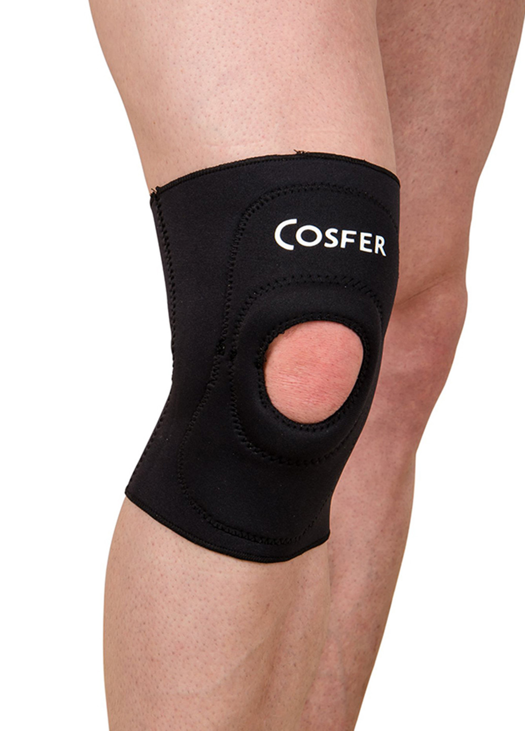 Бандаж на коліно Cosfer логотип чорний