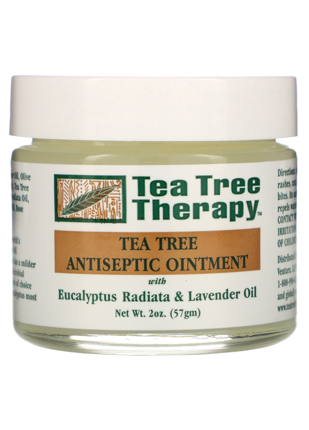 Антисептична мазь з маслами евкаліпта, лаванди і чайного дерева, 57 г Tea Tree Therapy (243683163)