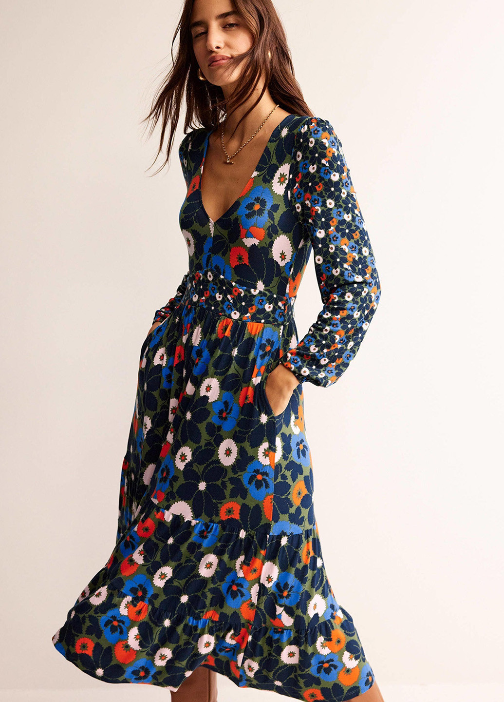 Комбінована кежуал сукня Boden з квітковим принтом