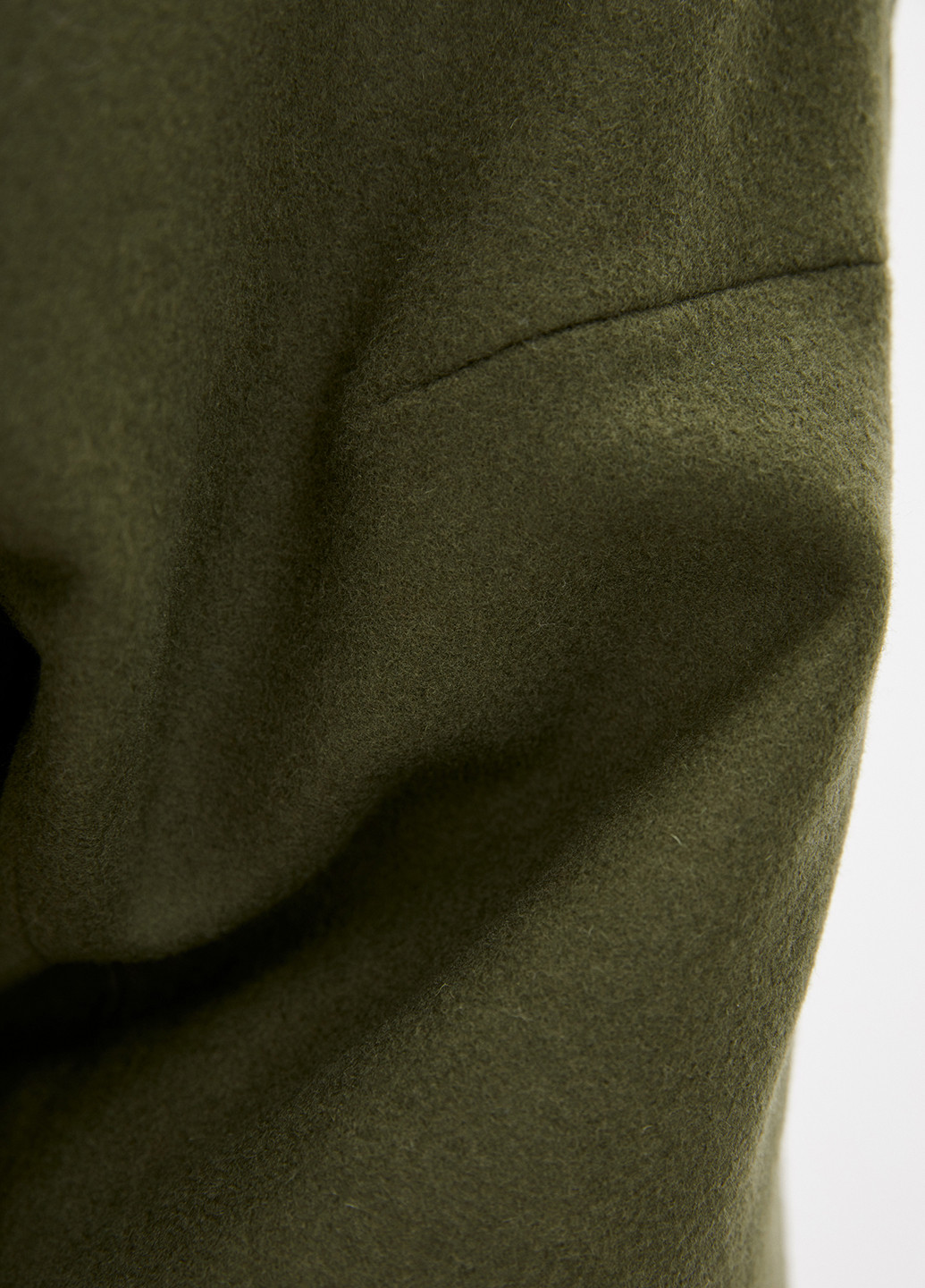 Оливковое (хаки) демисезонное Пальто однобортное Florens