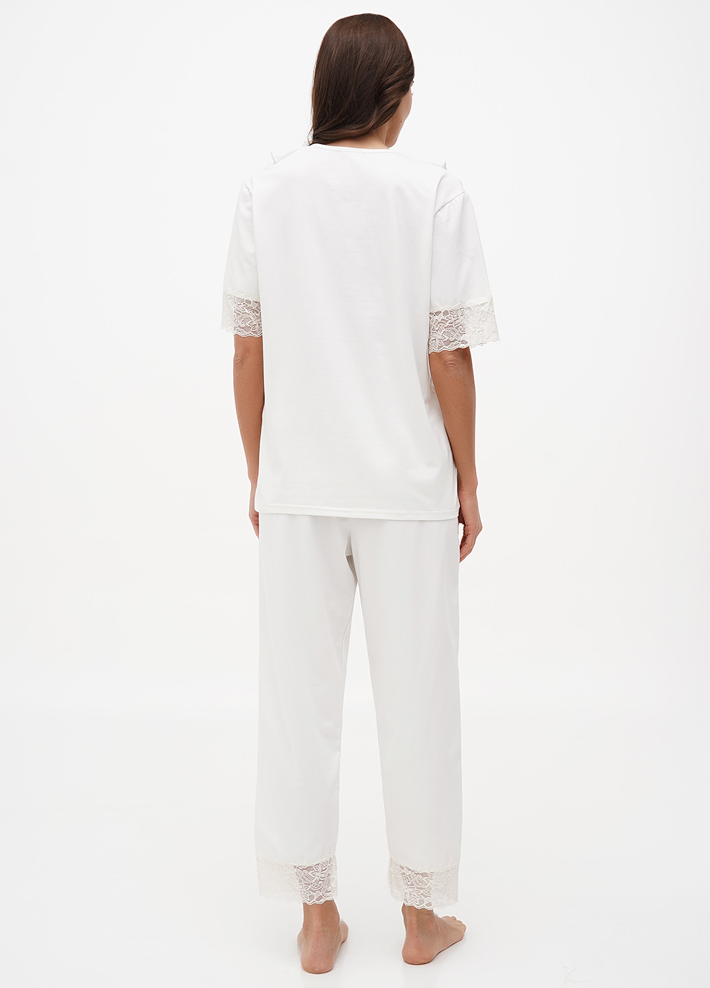 Біла літня піжама (футболка, штани) футболка + штани Lucci