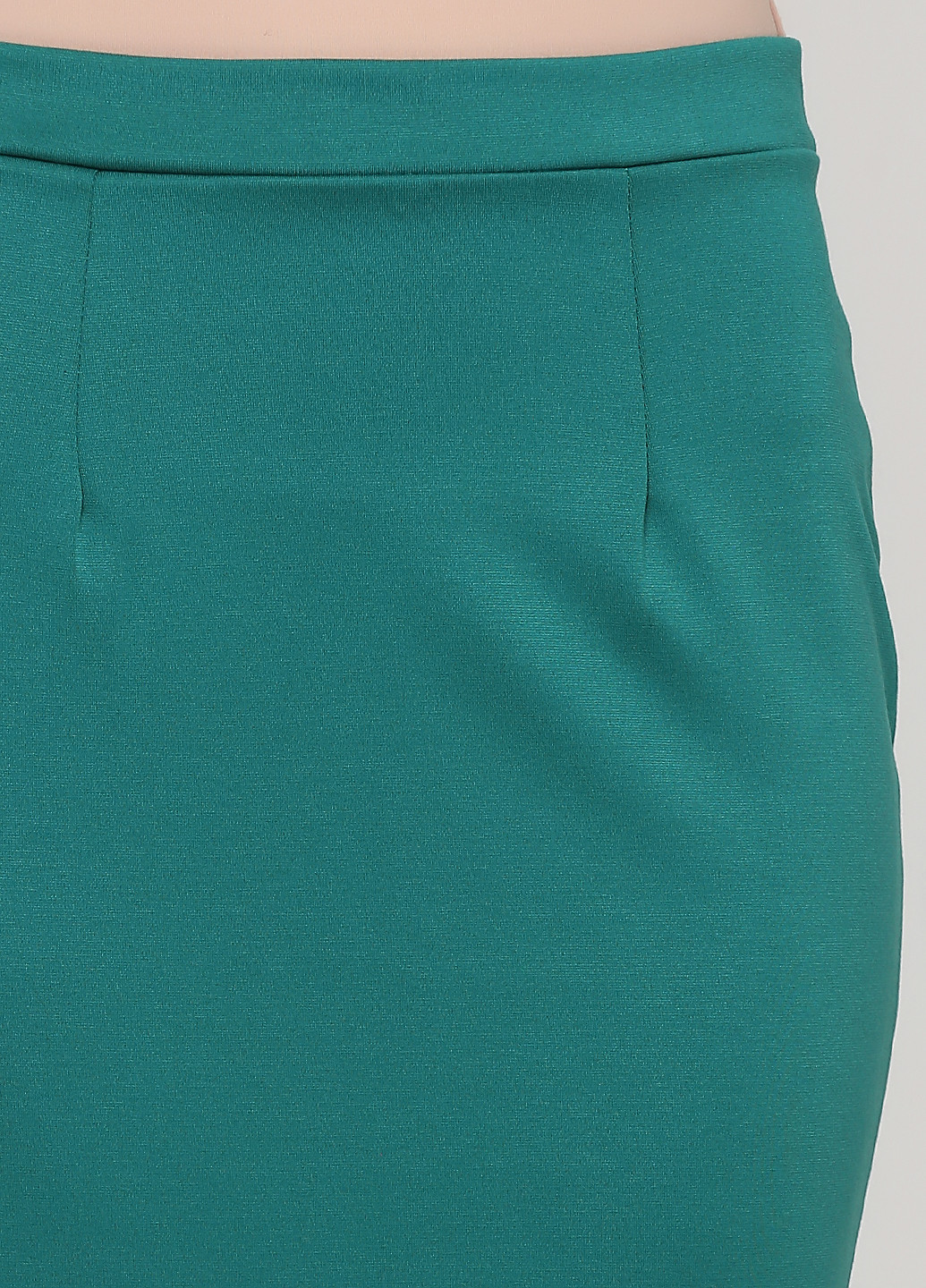 Зеленая кэжуал однотонная юбка NikTan карандаш