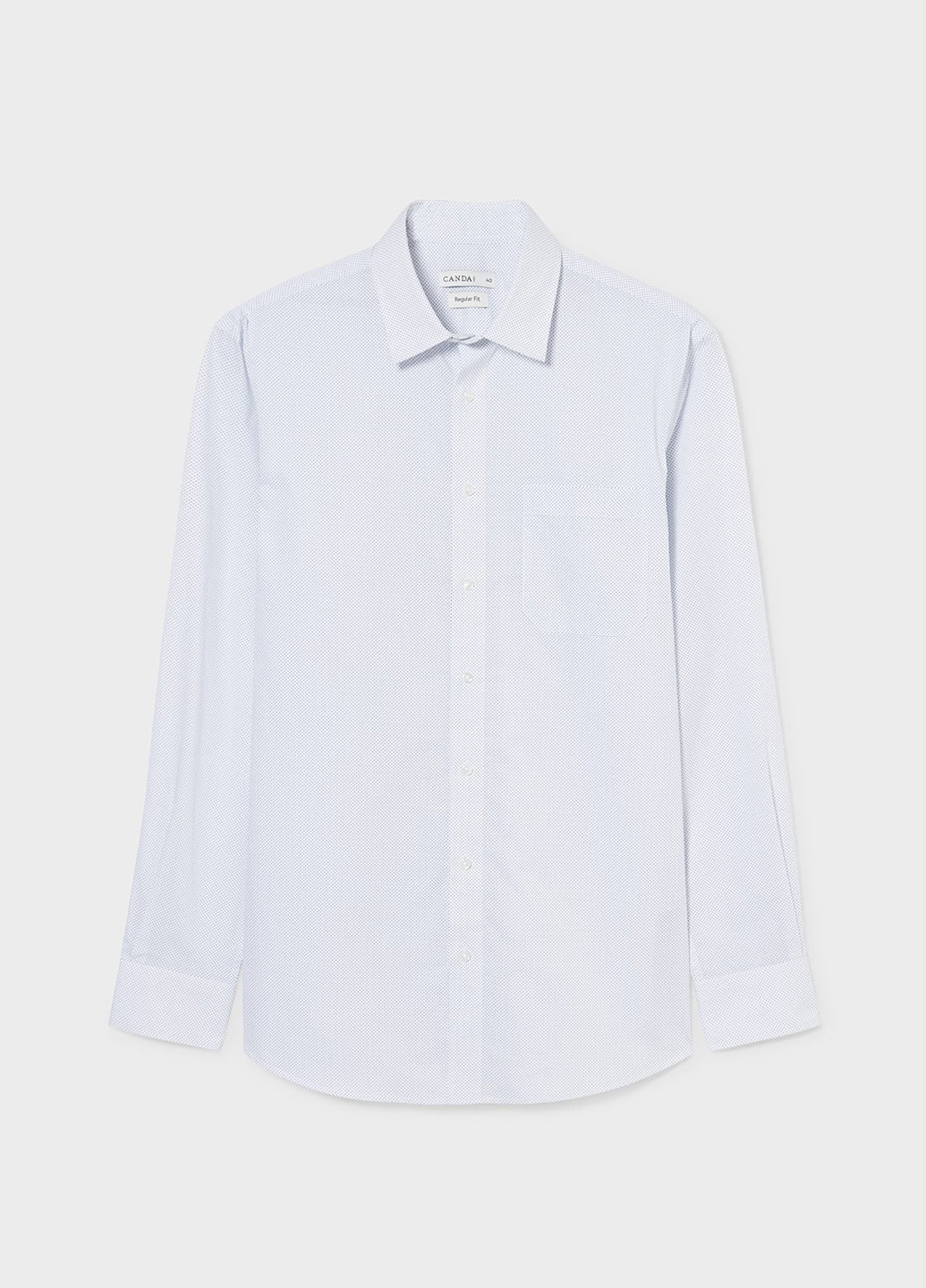 Белая классическая рубашка в горошек C&A