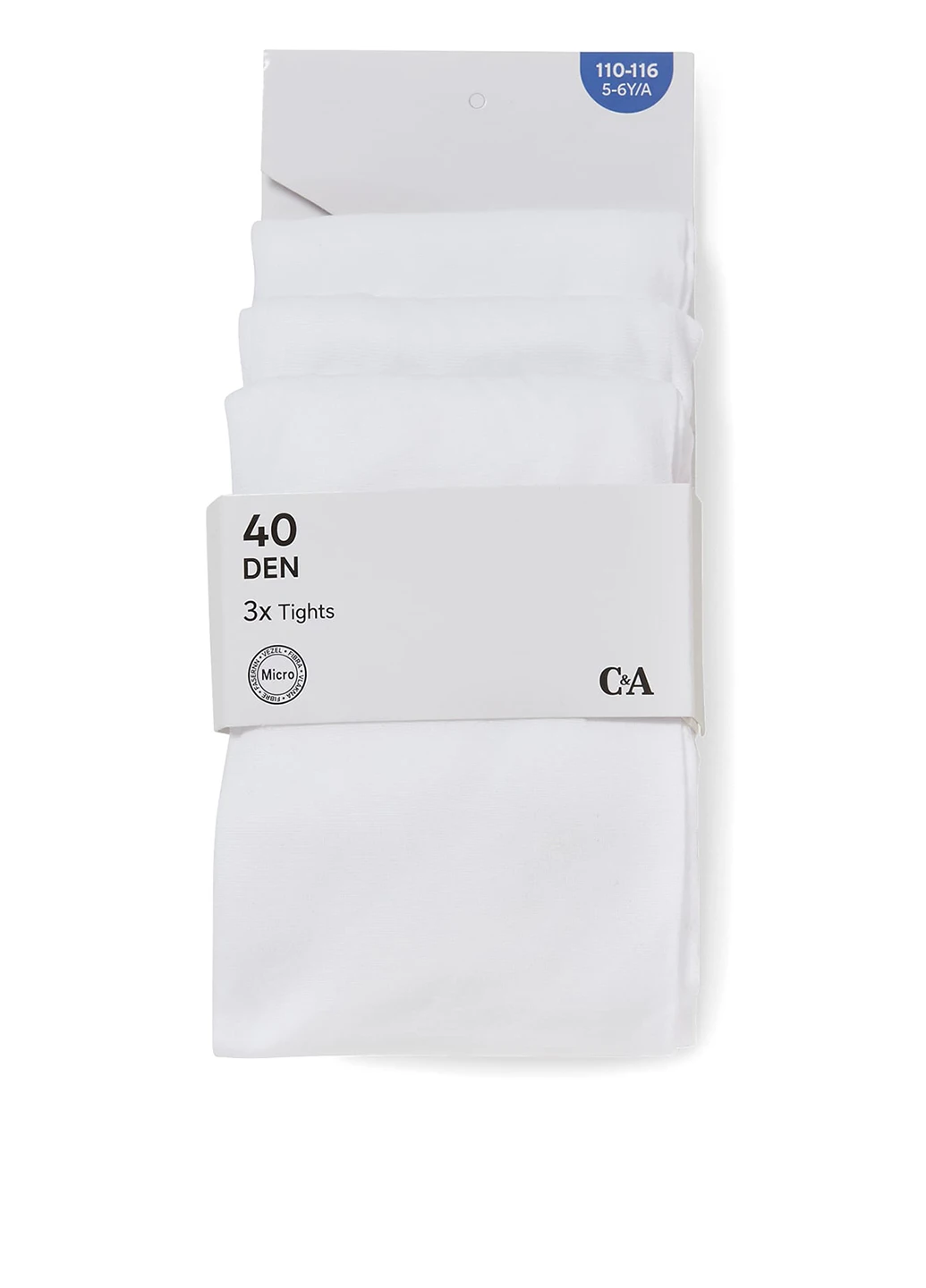 Колготки (3 шт.) 40 Den, белый C&A (296790359)