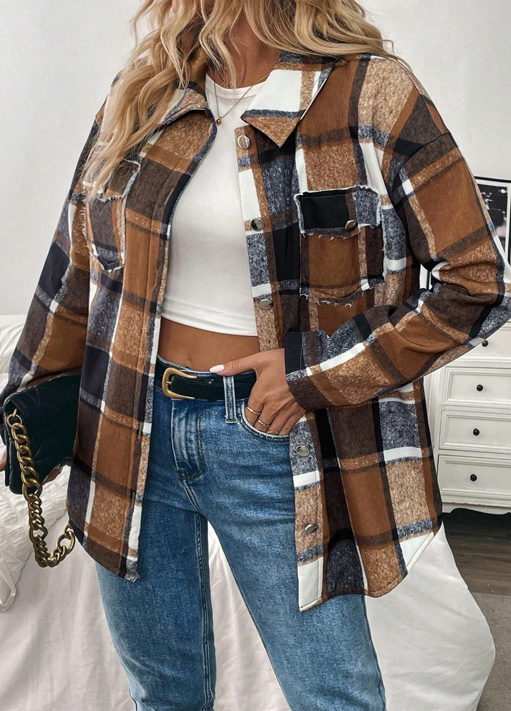 Куртка-рубашка SHEIN (339854784)