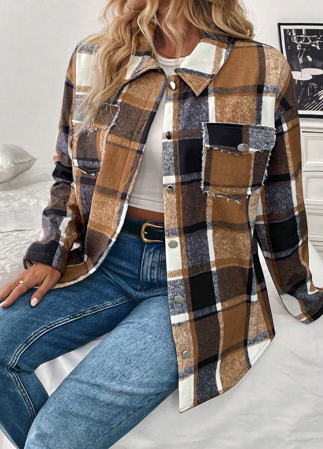 Куртка-рубашка SHEIN (339854784)