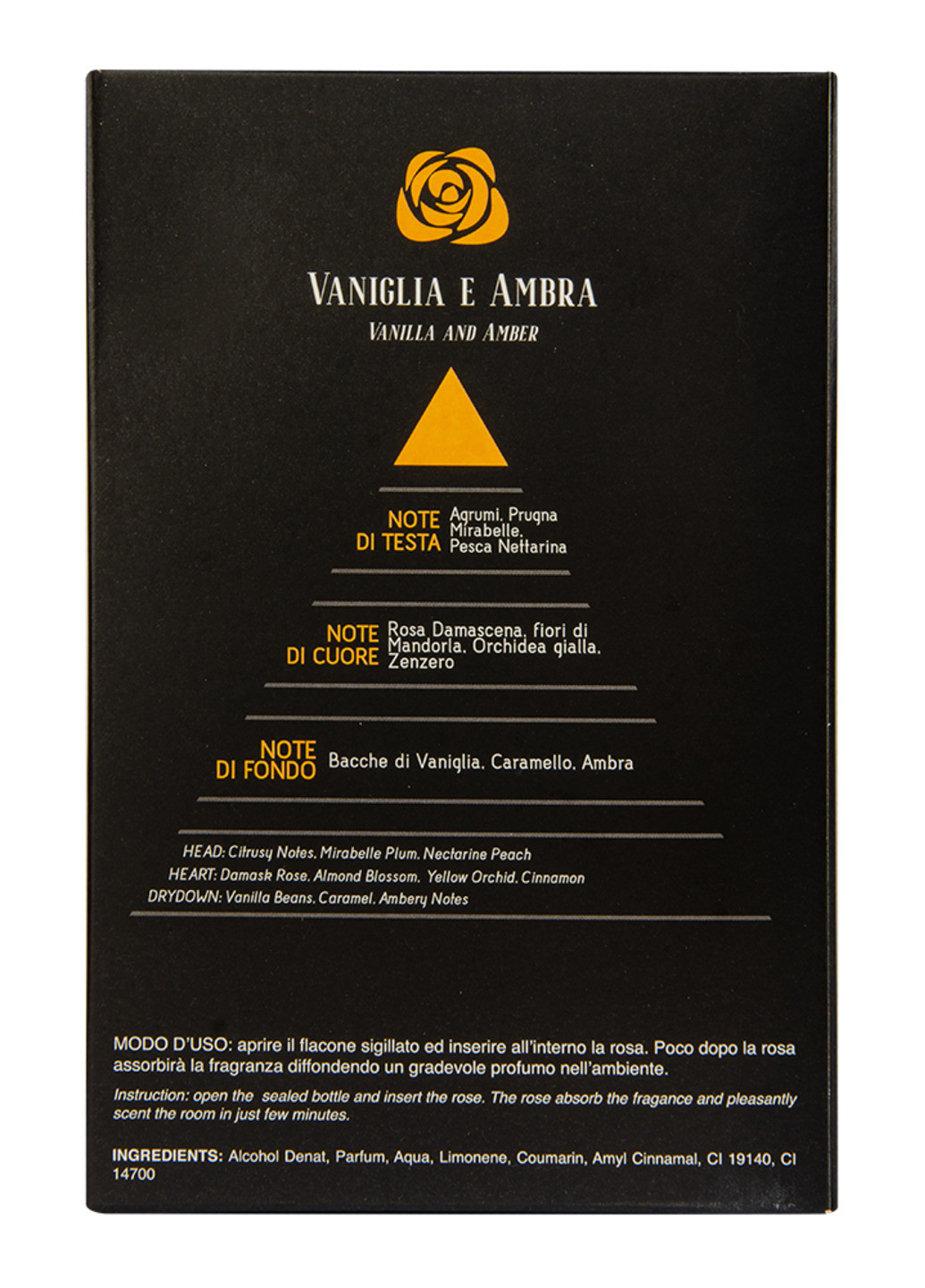 Ароматизатор для дома LUXURY Ваниль и Янтарь с желтой розой 250 мл Sweet Home (251931029)