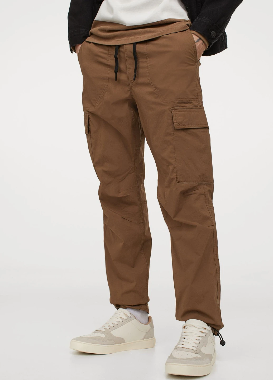 Коричневые летние брюки H&M