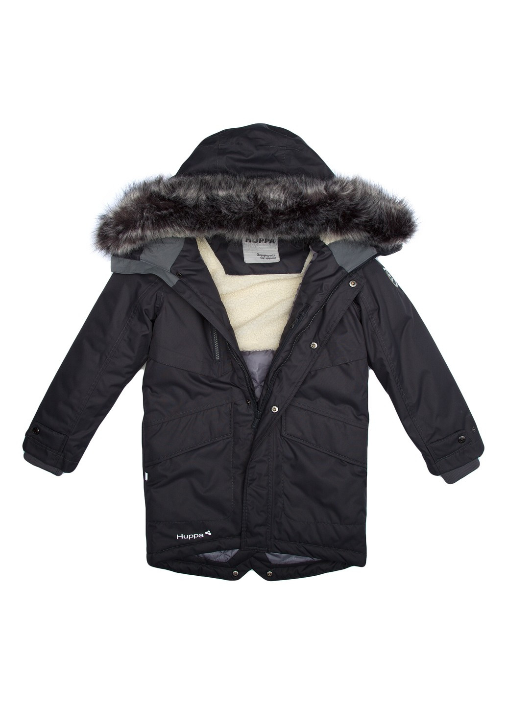 Серое зимнее Пальто зимнее DAVID Huppa
