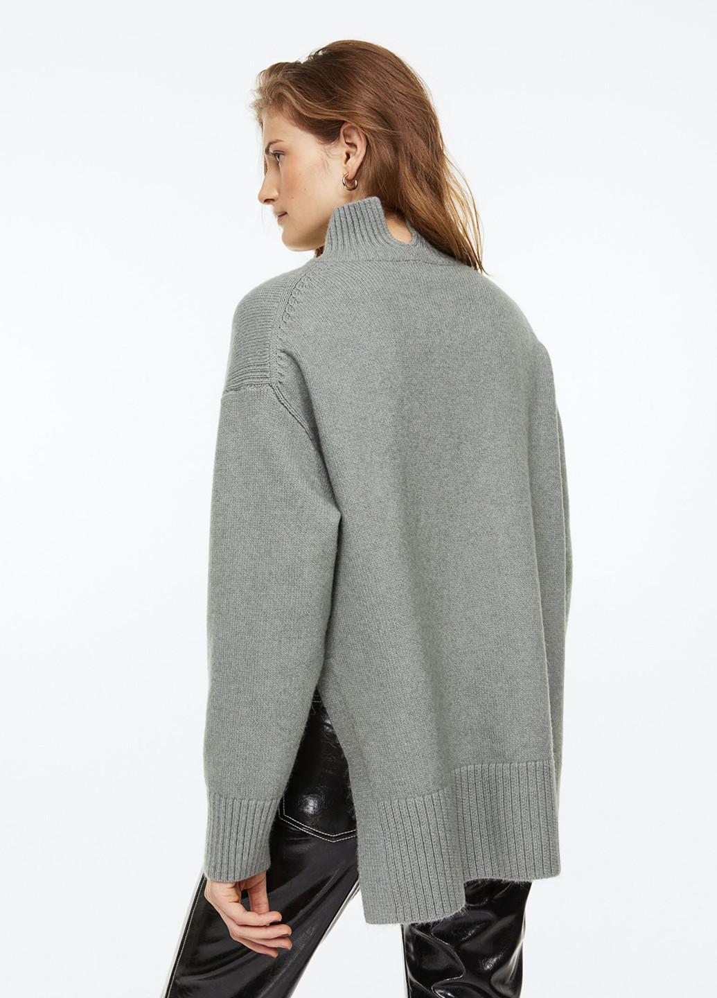 Серый зимний светр зимовий вільного крою H&M
