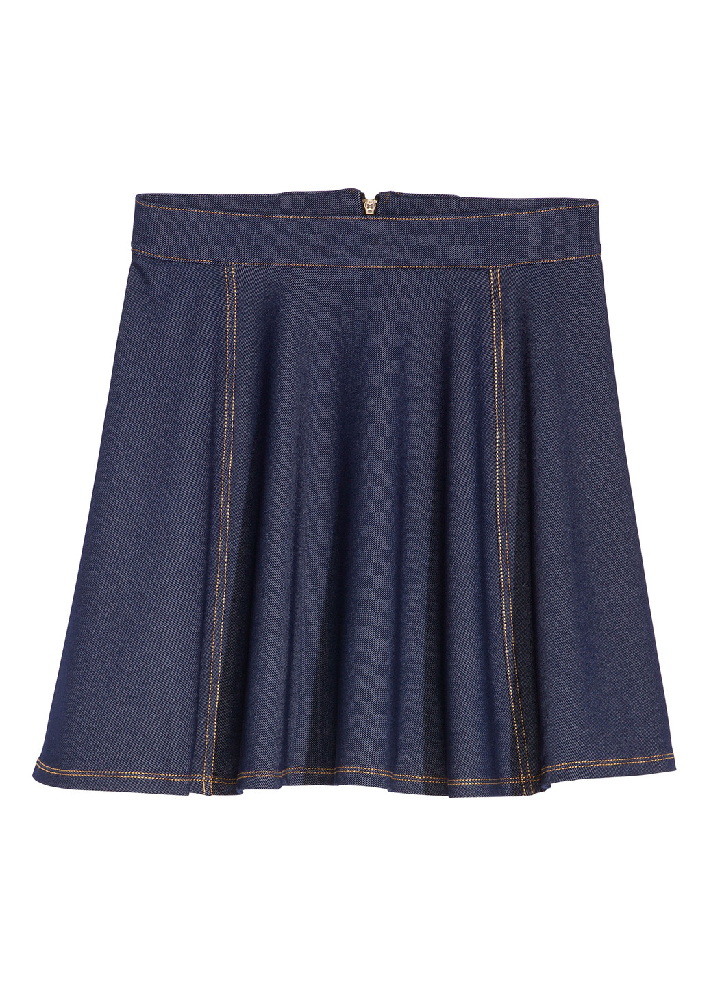 Темно-синяя кэжуал юбка H&M клешированная-солнце