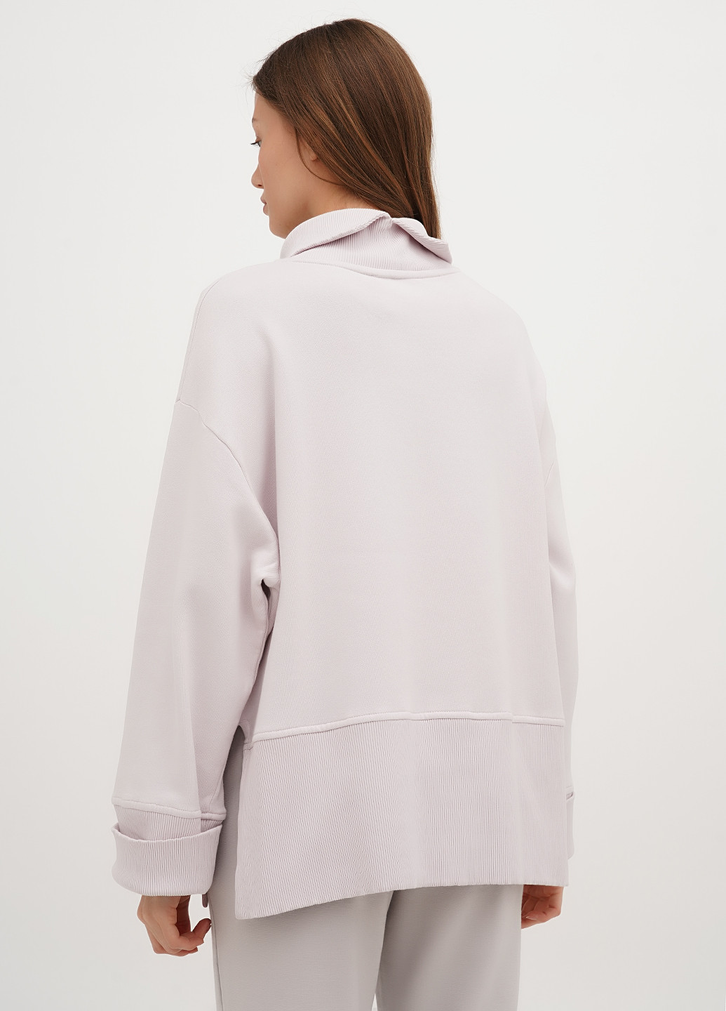 Світло-ліловий світшот Closed однотонний вишивка (304433522)