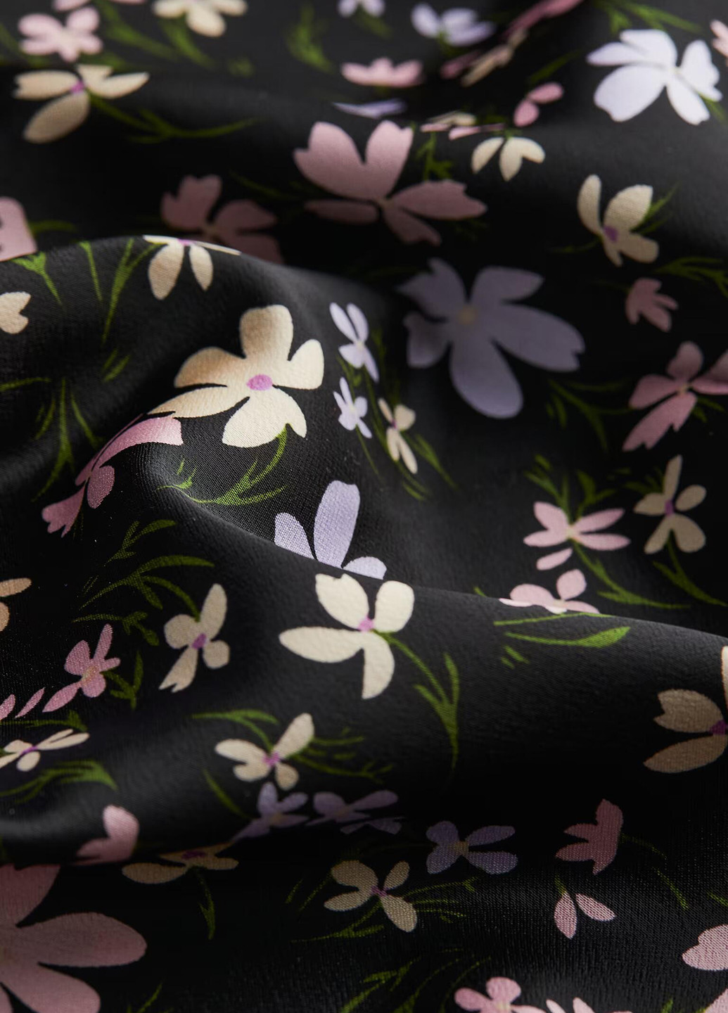 Чорна кежуал сукня H&M з квітковим принтом