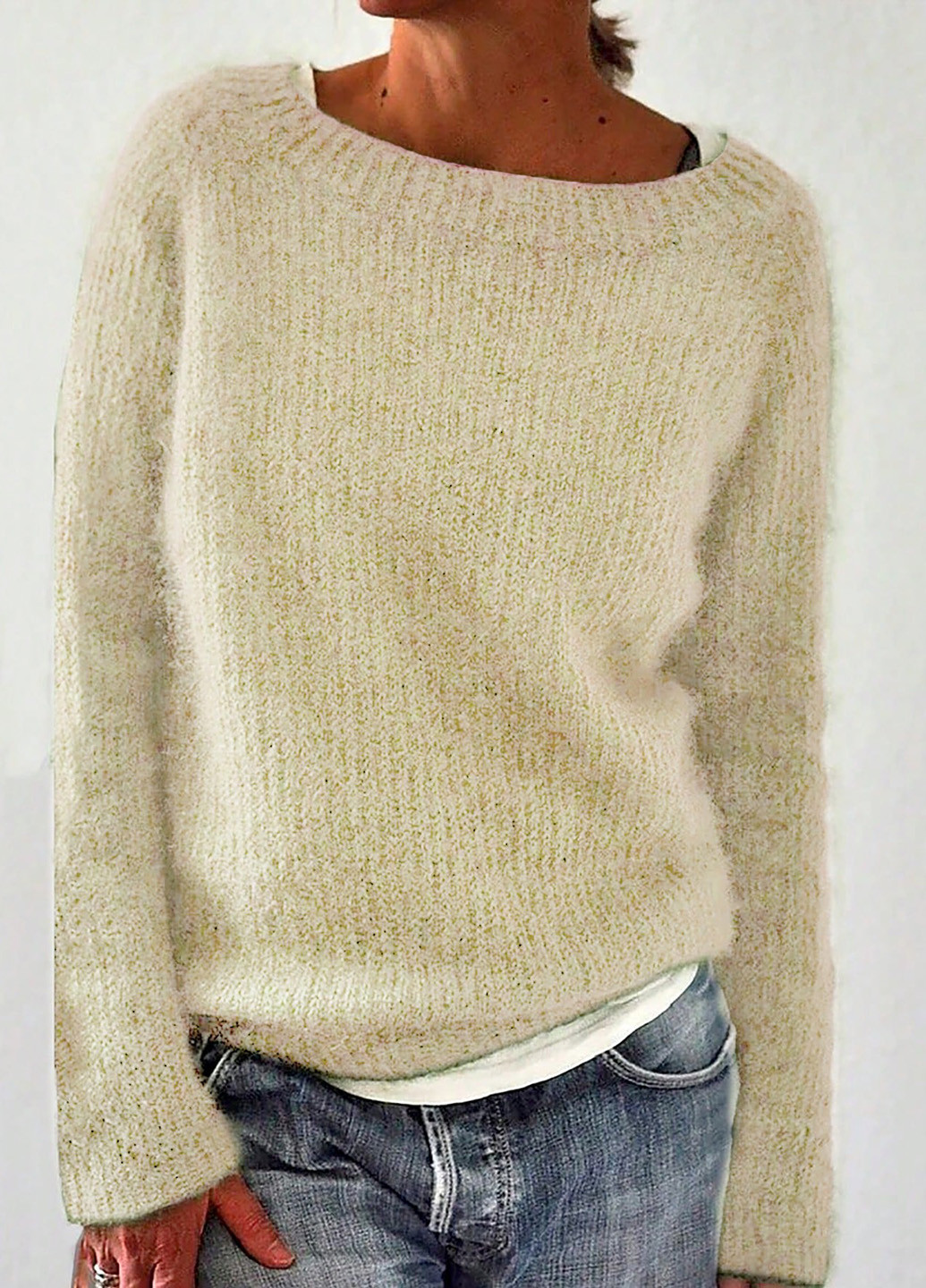 Кремовый демисезонный джемпер джемпер SHEIN