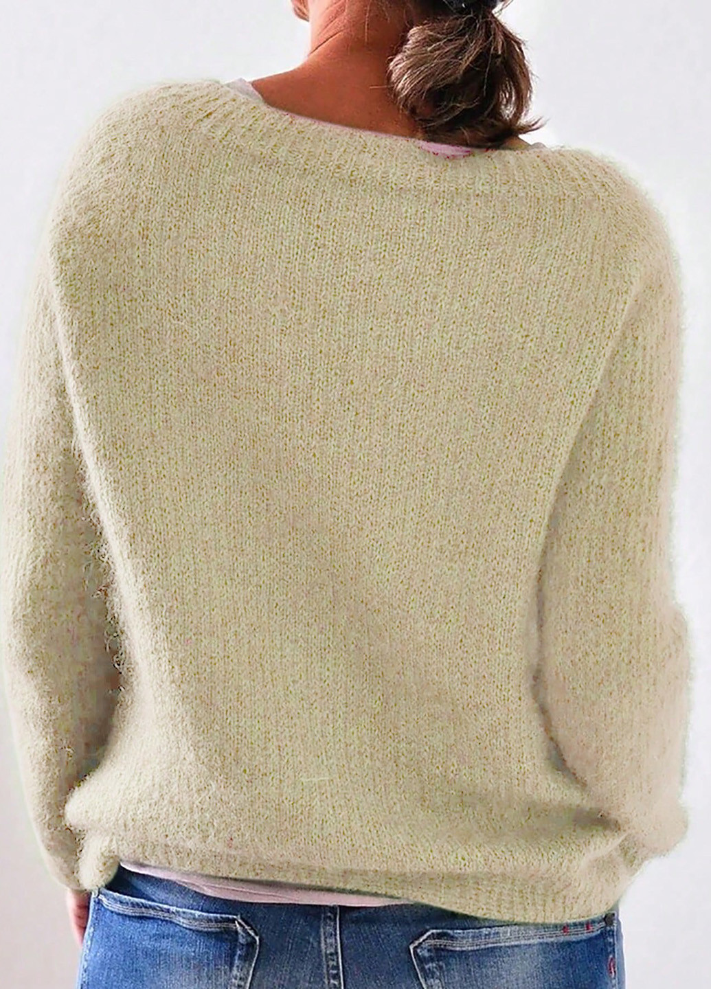 Кремовый демисезонный джемпер джемпер SHEIN