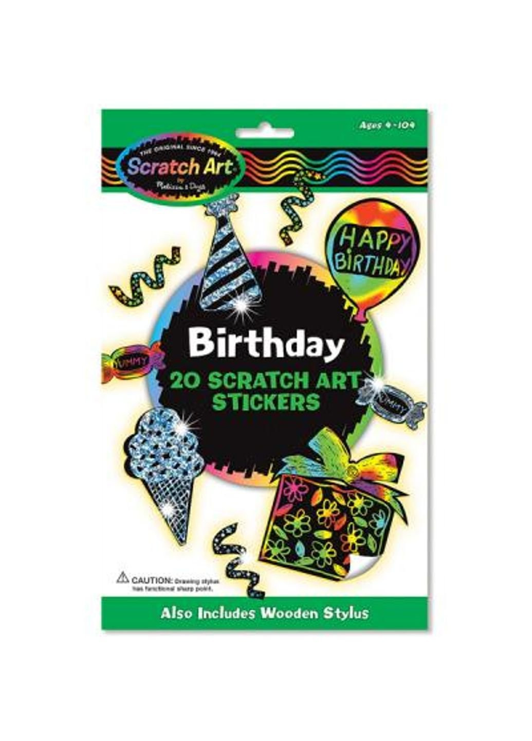 Набір для творчості Набір наклейок-драпінок День народження (MD5828) Melissa&Doug (254069237)