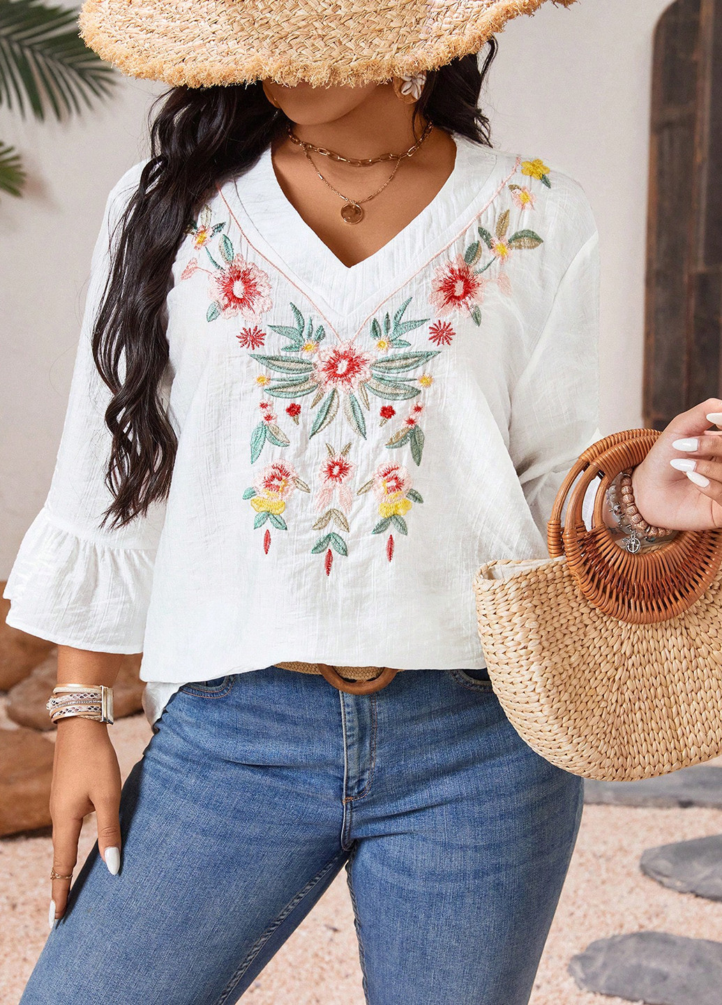 Белая блуза SHEIN