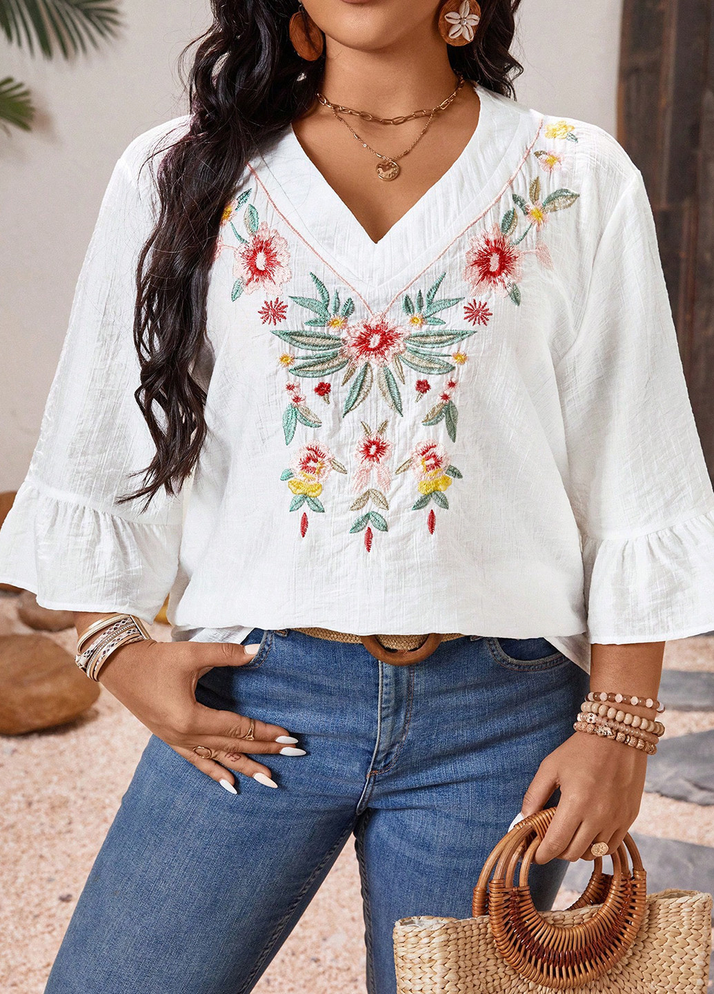 Белая блуза SHEIN