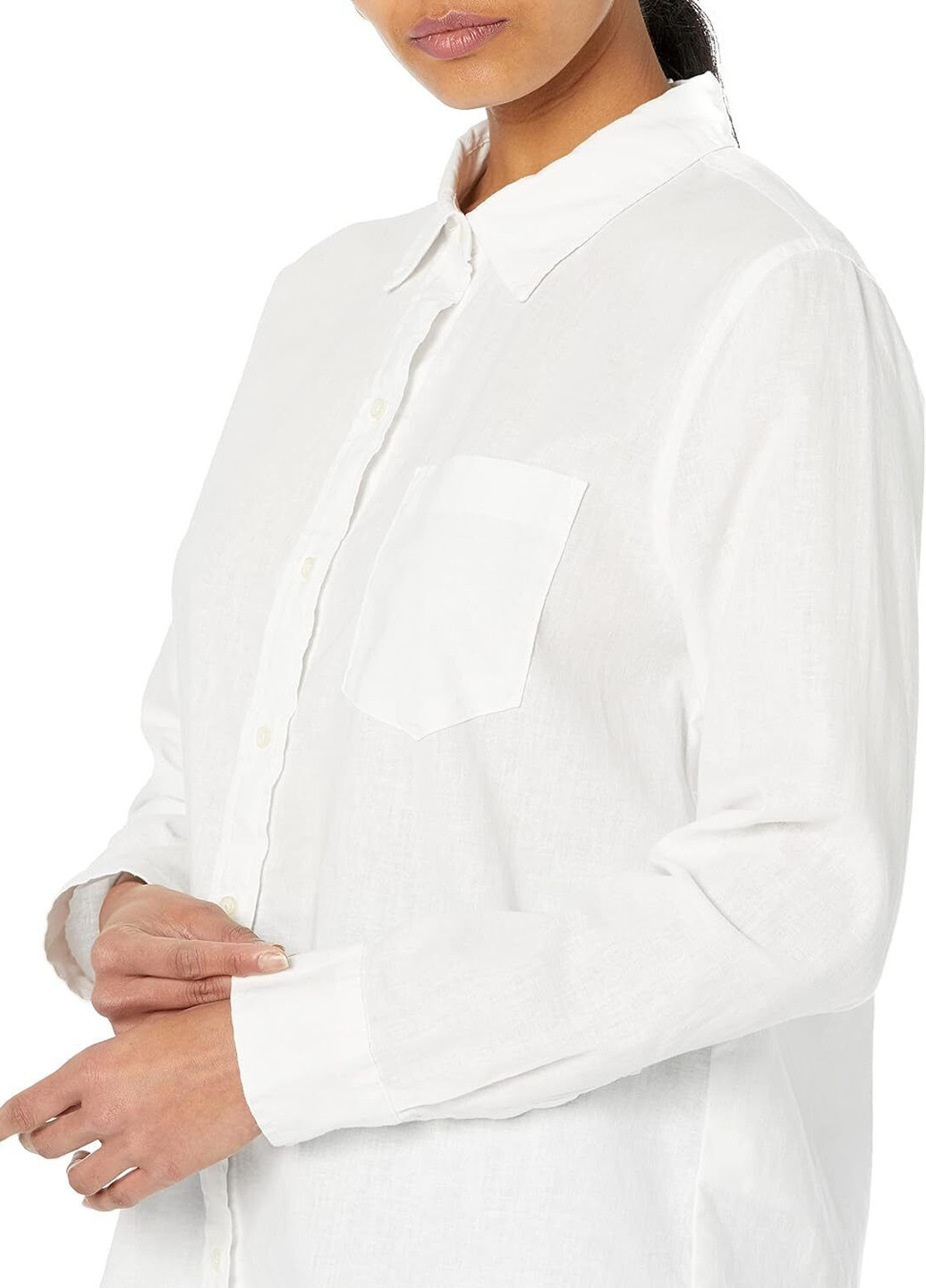 Белая классическая, кэжуал рубашка однотонная Gap