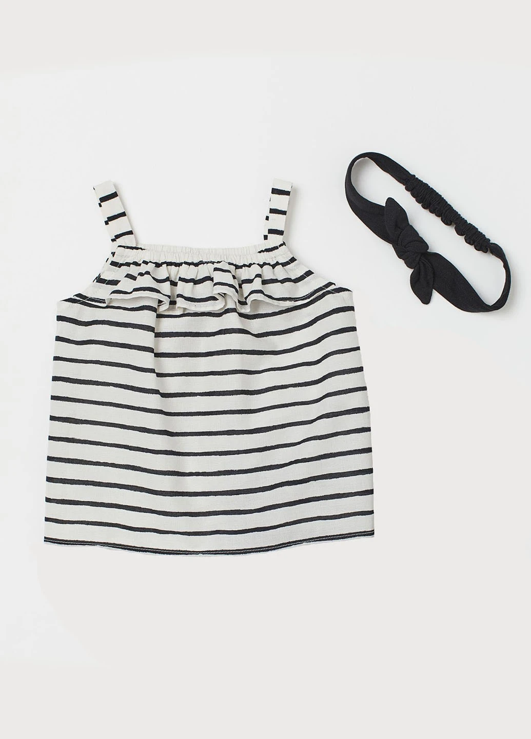 Белый летний комплект (топ, повязка) H&M