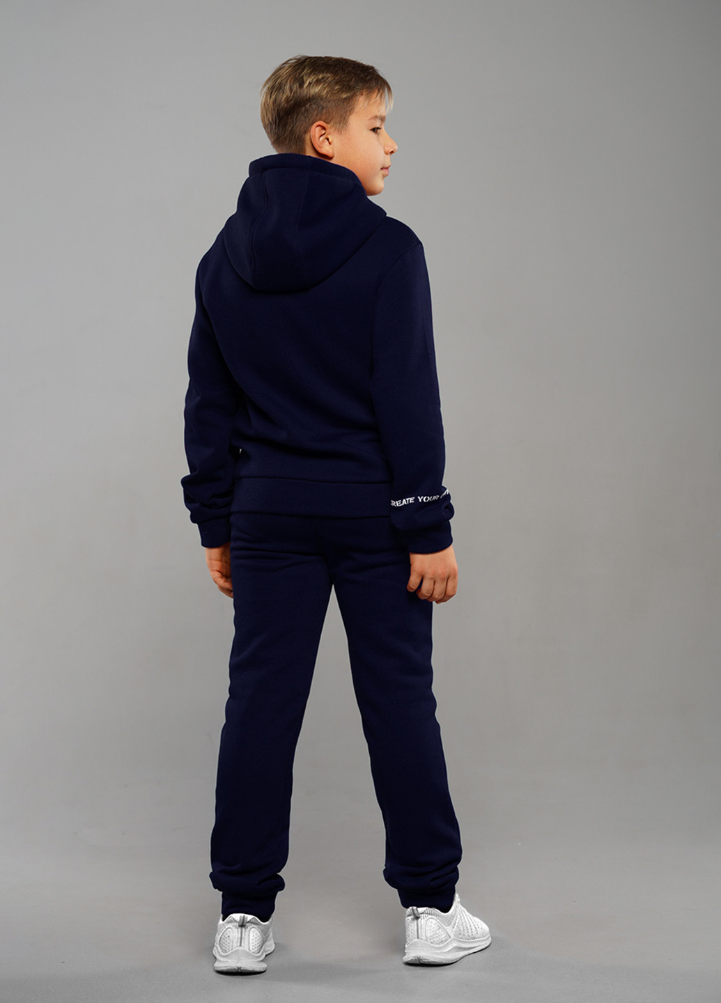 Синій зимовий спортивний костюм з начісом брючний з написами Sinthia (254916631)