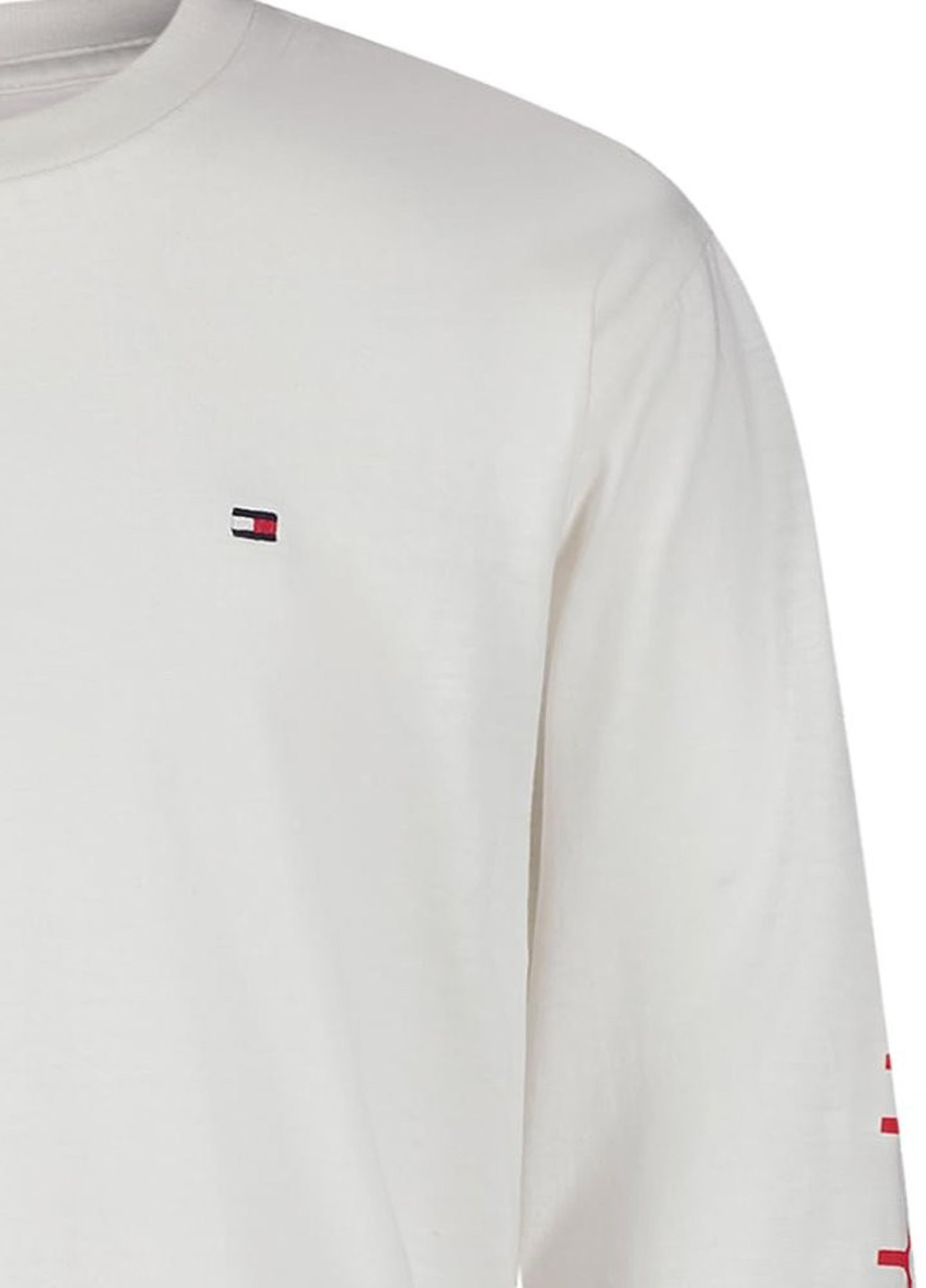 Белый демисезонный кэжуал лонгслив Tommy Hilfiger с логотипом