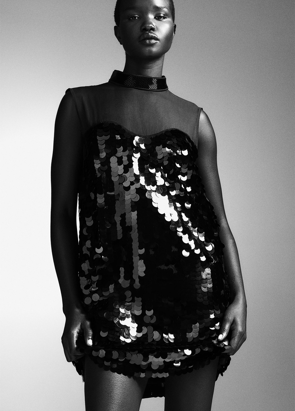 Чорна коктейльна, вечірня сукня H&M однотонна