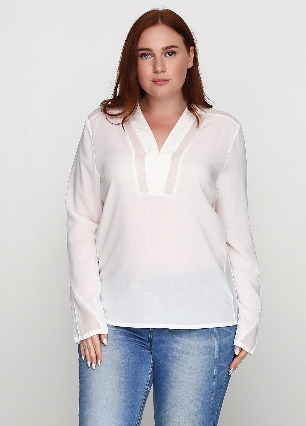 Біла демісезонна блуза Karen by Simonsen