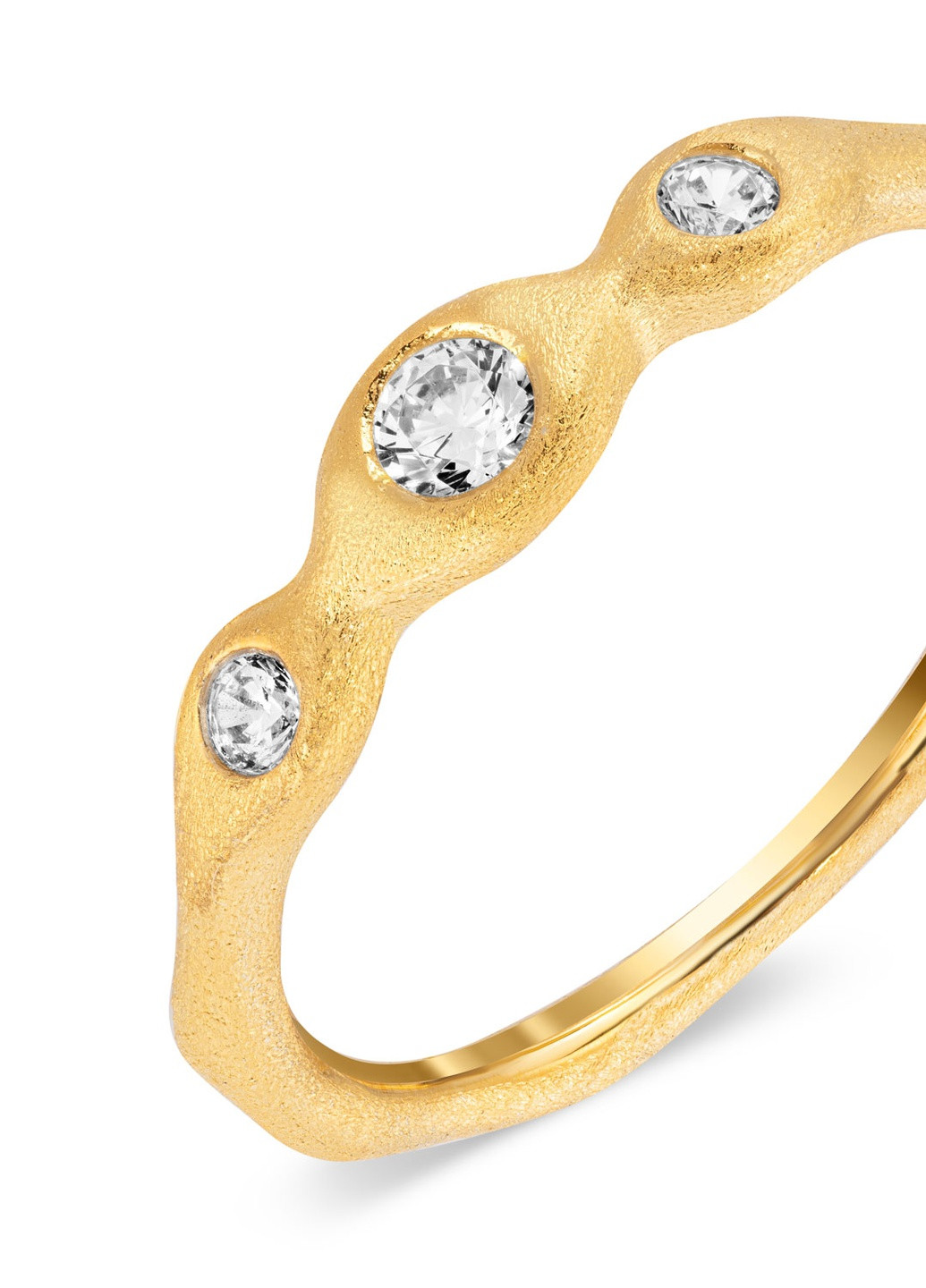 Кольцо серебряное желтый родий Zarina (254253336)