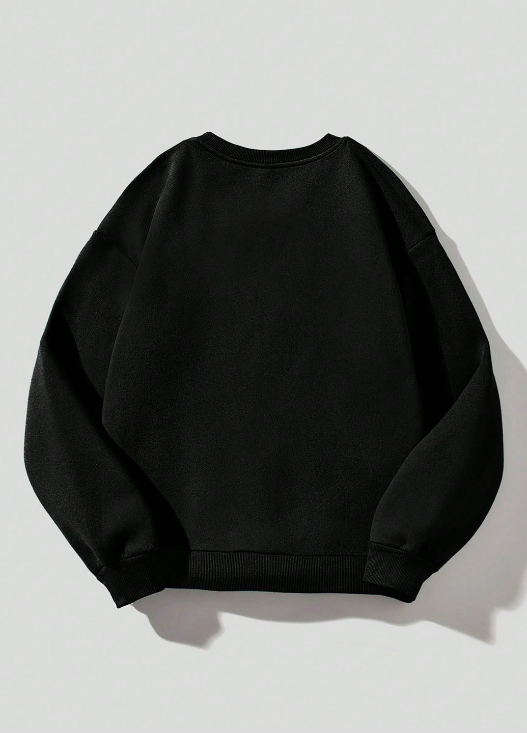 Черный свитшот SHEIN рисунок без декора (342081325)