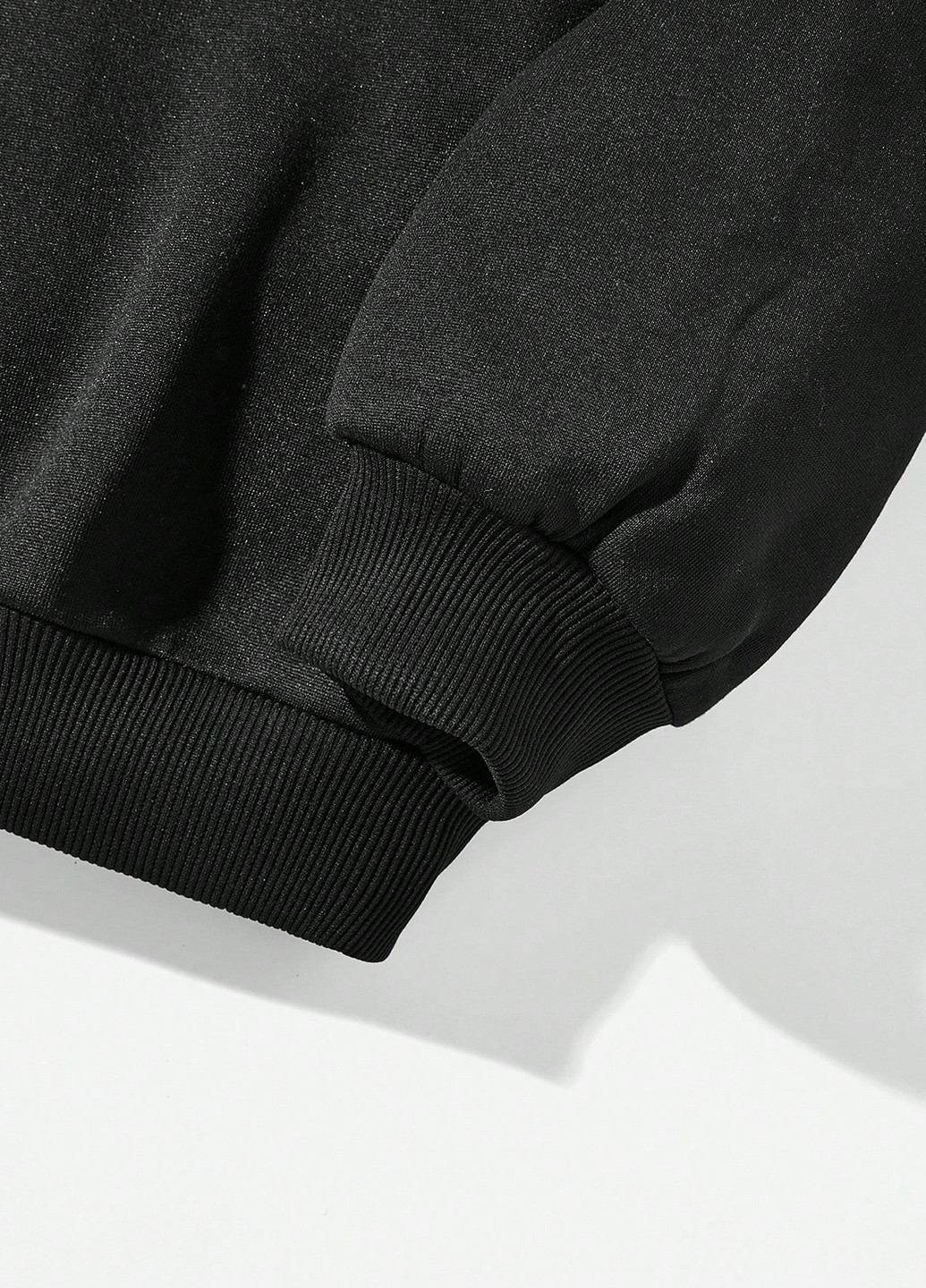 Черный свитшот SHEIN рисунок без декора (342081325)