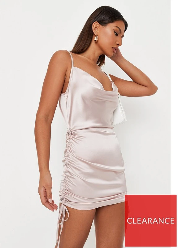 Бежевое кэжуал платье Missguided однотонное