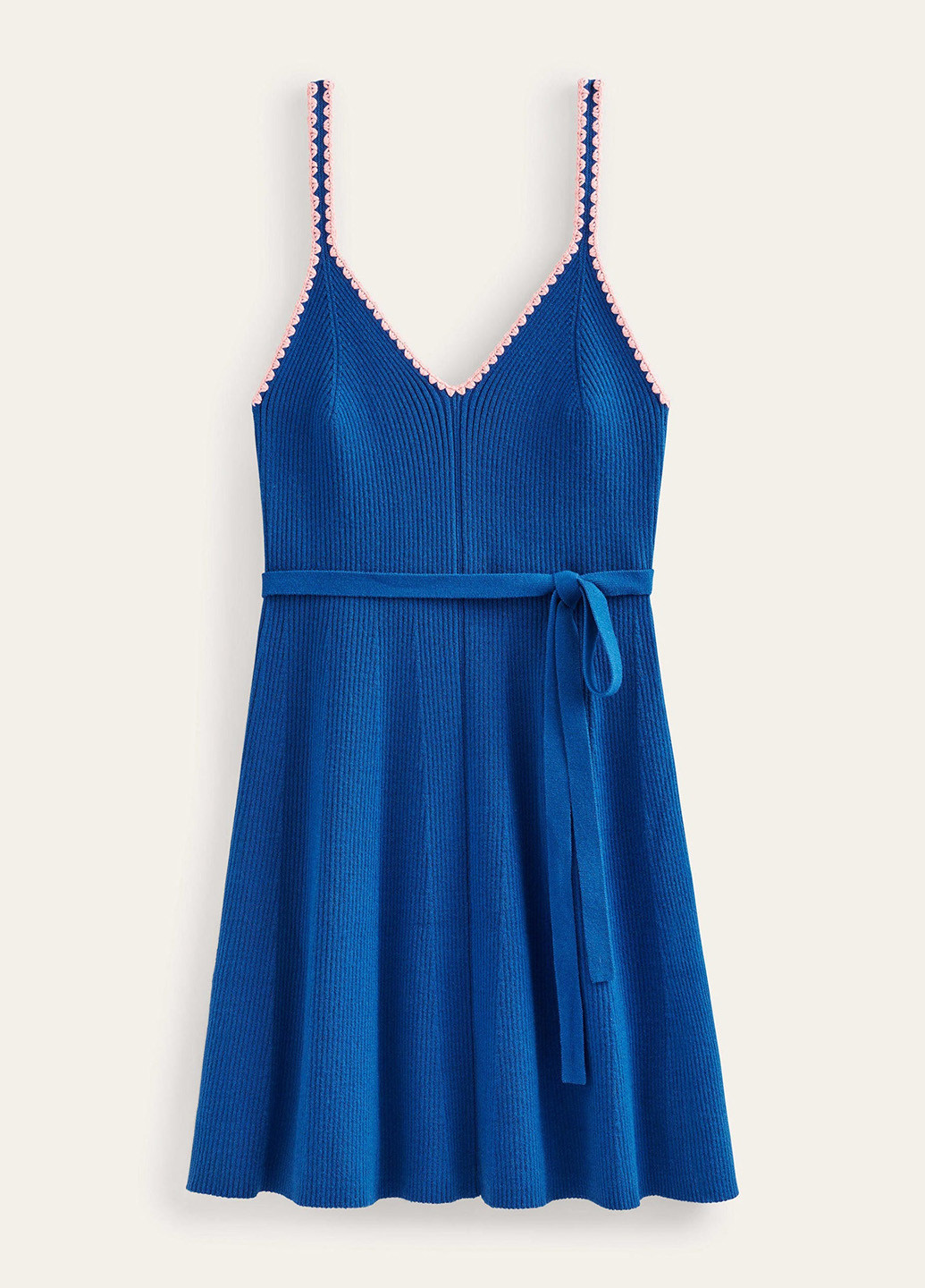 Синее кэжуал платье клеш, платье-майка Boden однотонное