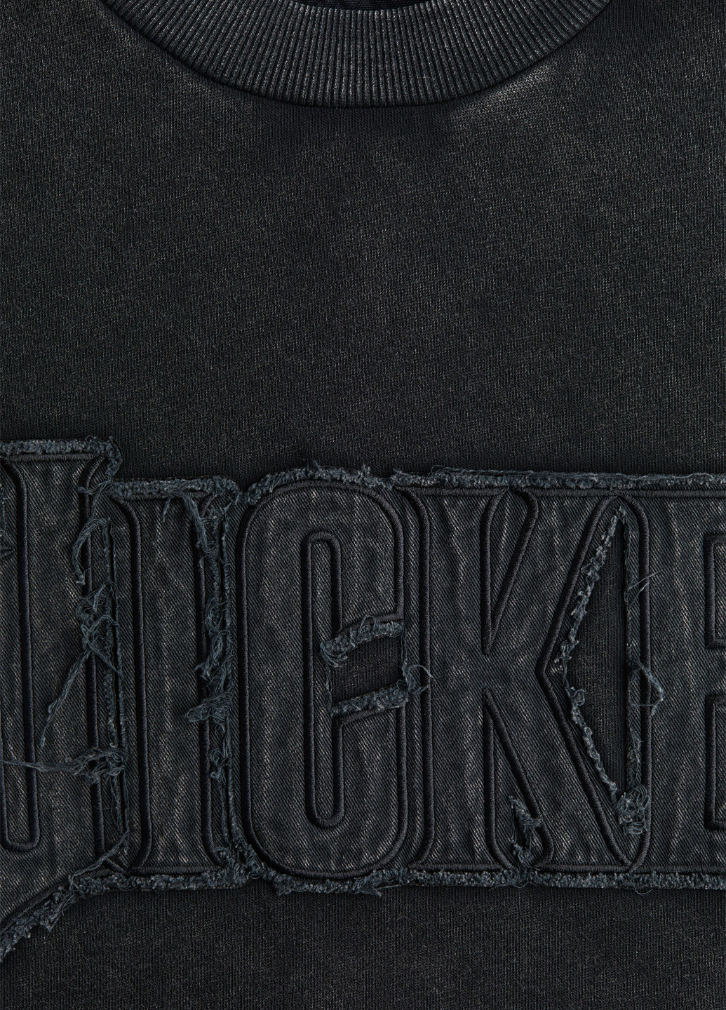 Чорний світшот H&M однотонний аплікація (362622175)