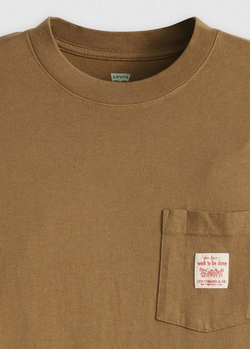 Светло-коричневая футболка Levi's