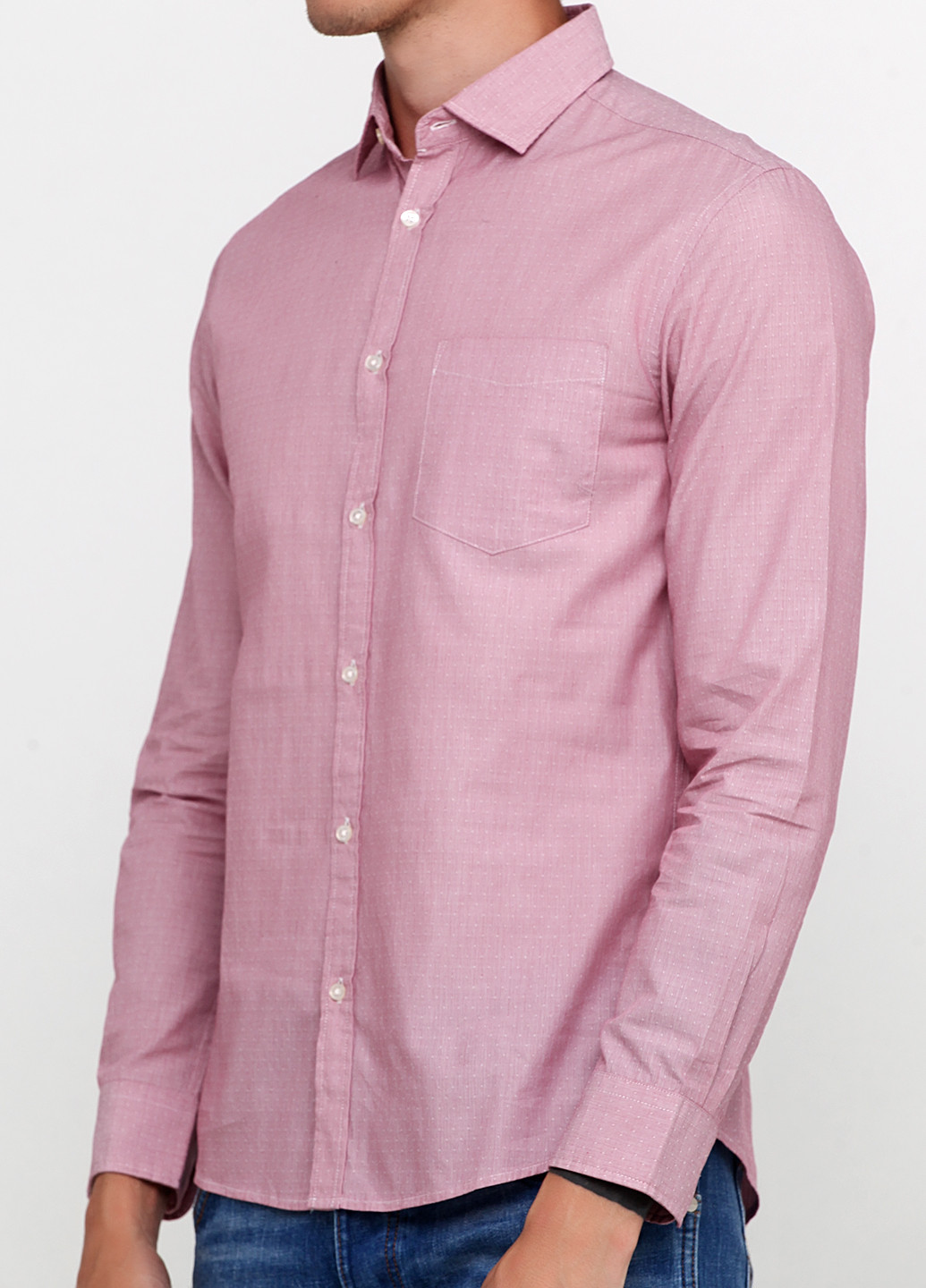 Розовая кэжуал рубашка меланж Rodier