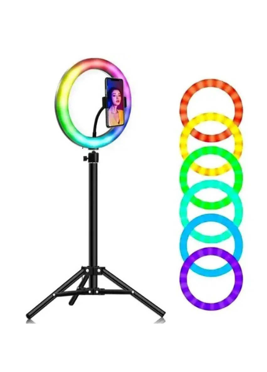 Світлодіодне селфи-кільце з RGB підсвіткою Soft Ring Light MJ300 No Brand (253916526)