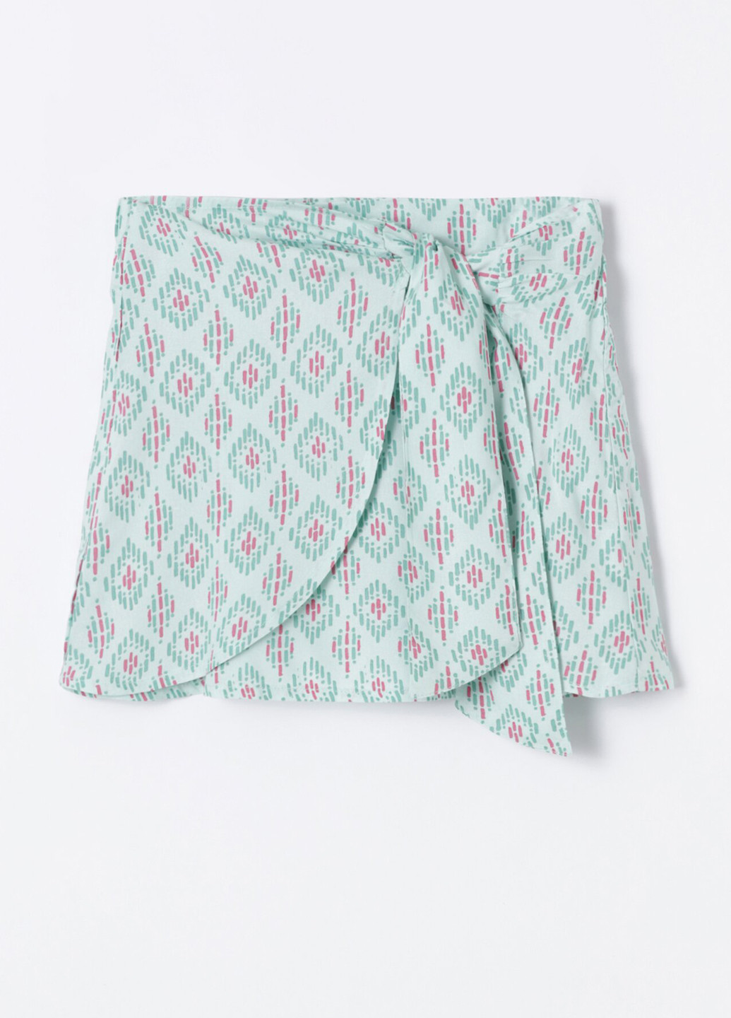 Зеленая кэжуал с абстрактным узором юбка Lefties на запах