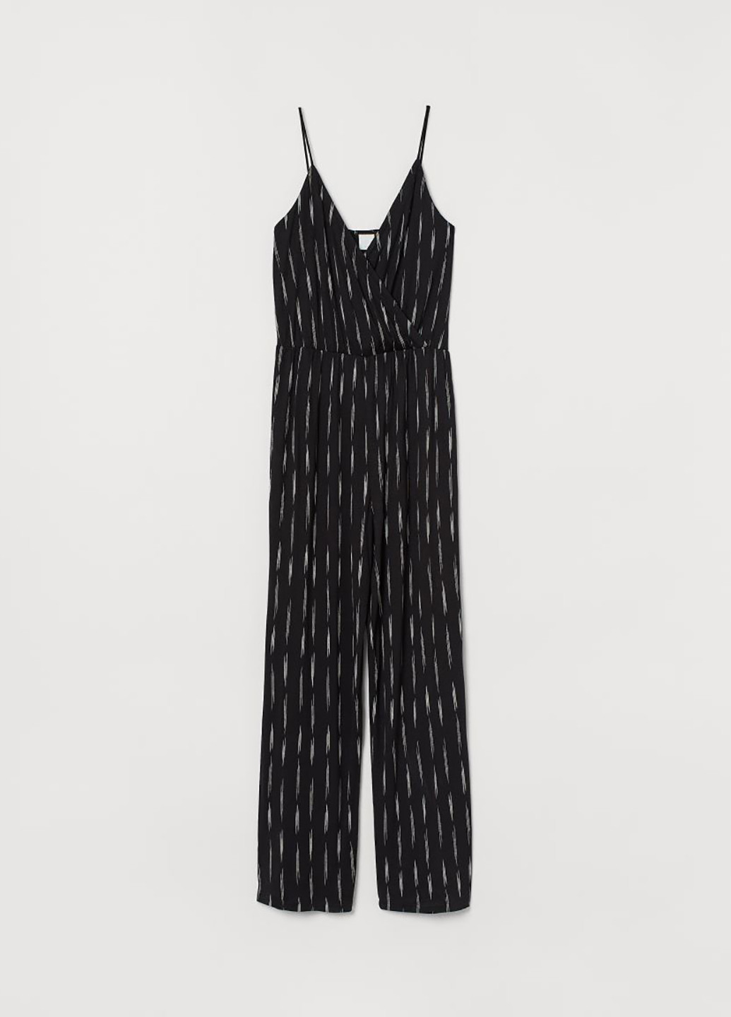 Комбинезон H&M комбинезон-брюки полоска чёрный кэжуал вискоза