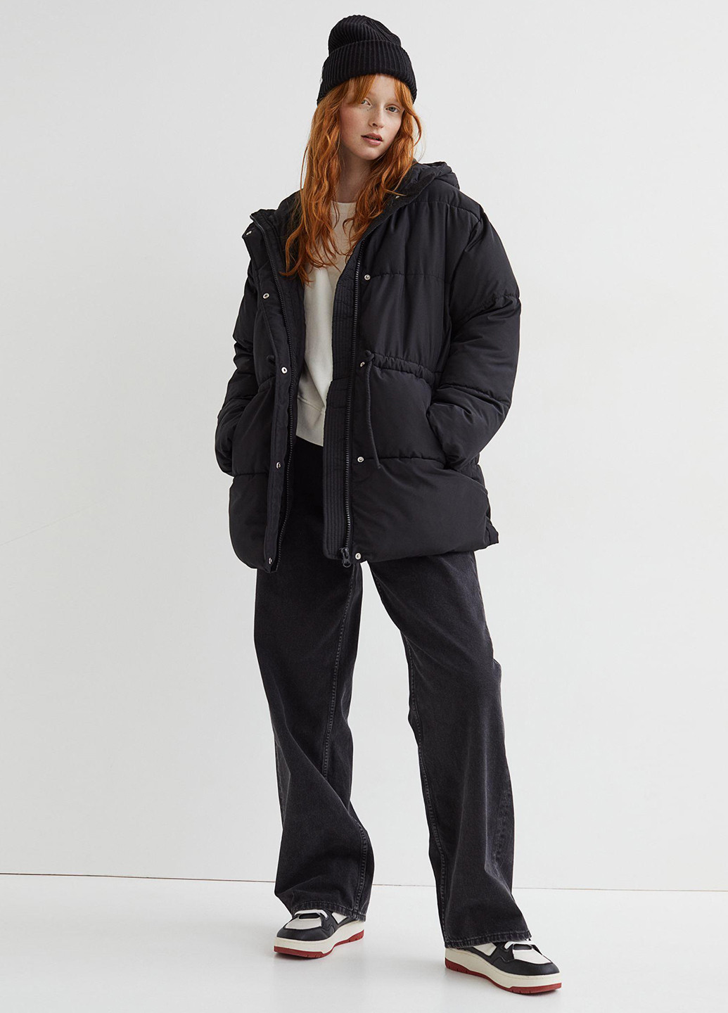 Чорна демісезонна куртка H&M