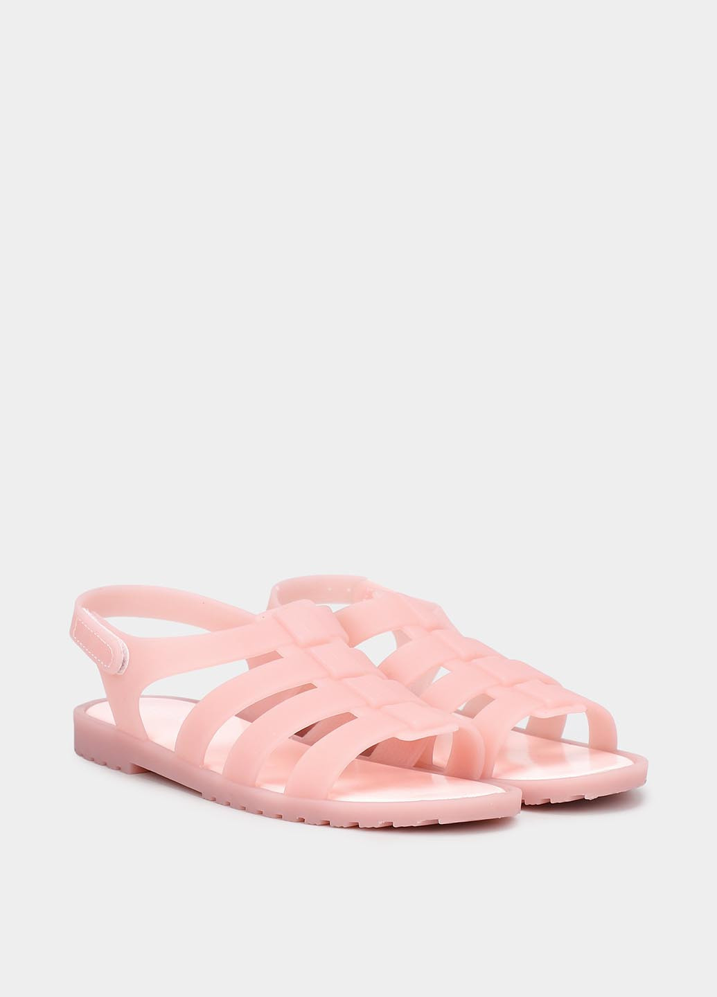 Светло-розовые кэжуал, пляжные сандалии Braska на липучке