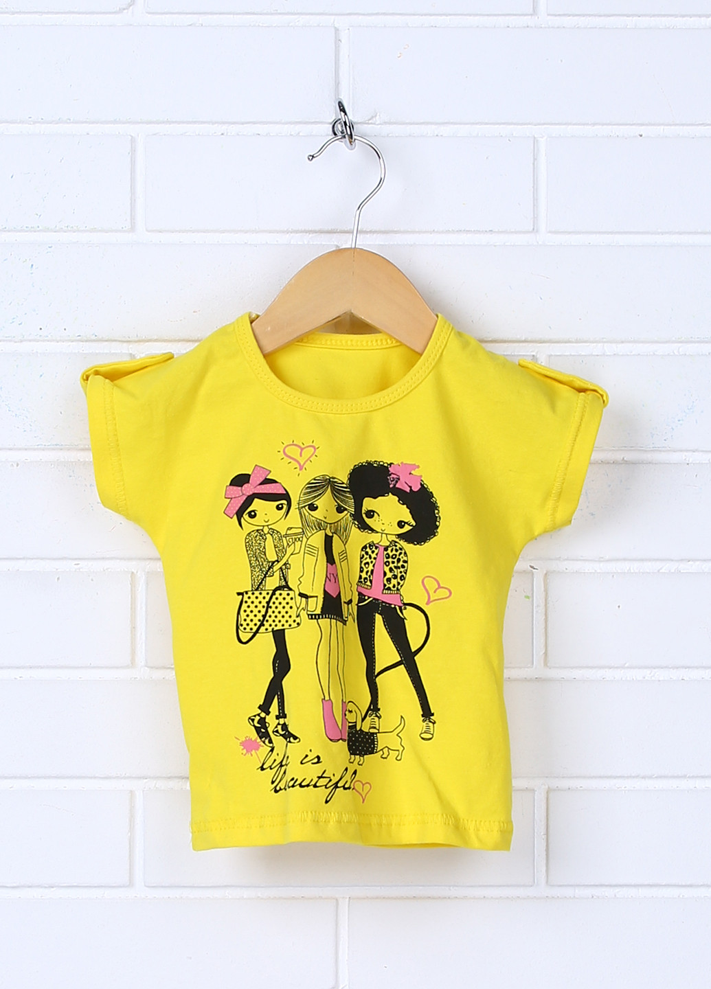Жовта літня футболка з коротким рукавом Baby Art