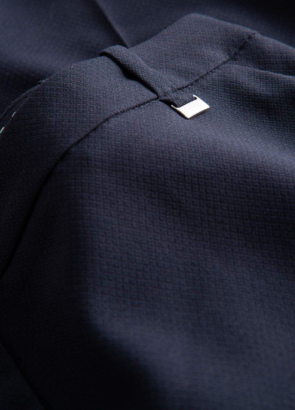 Темно-синие кэжуал демисезонные со средней талией брюки Orsay