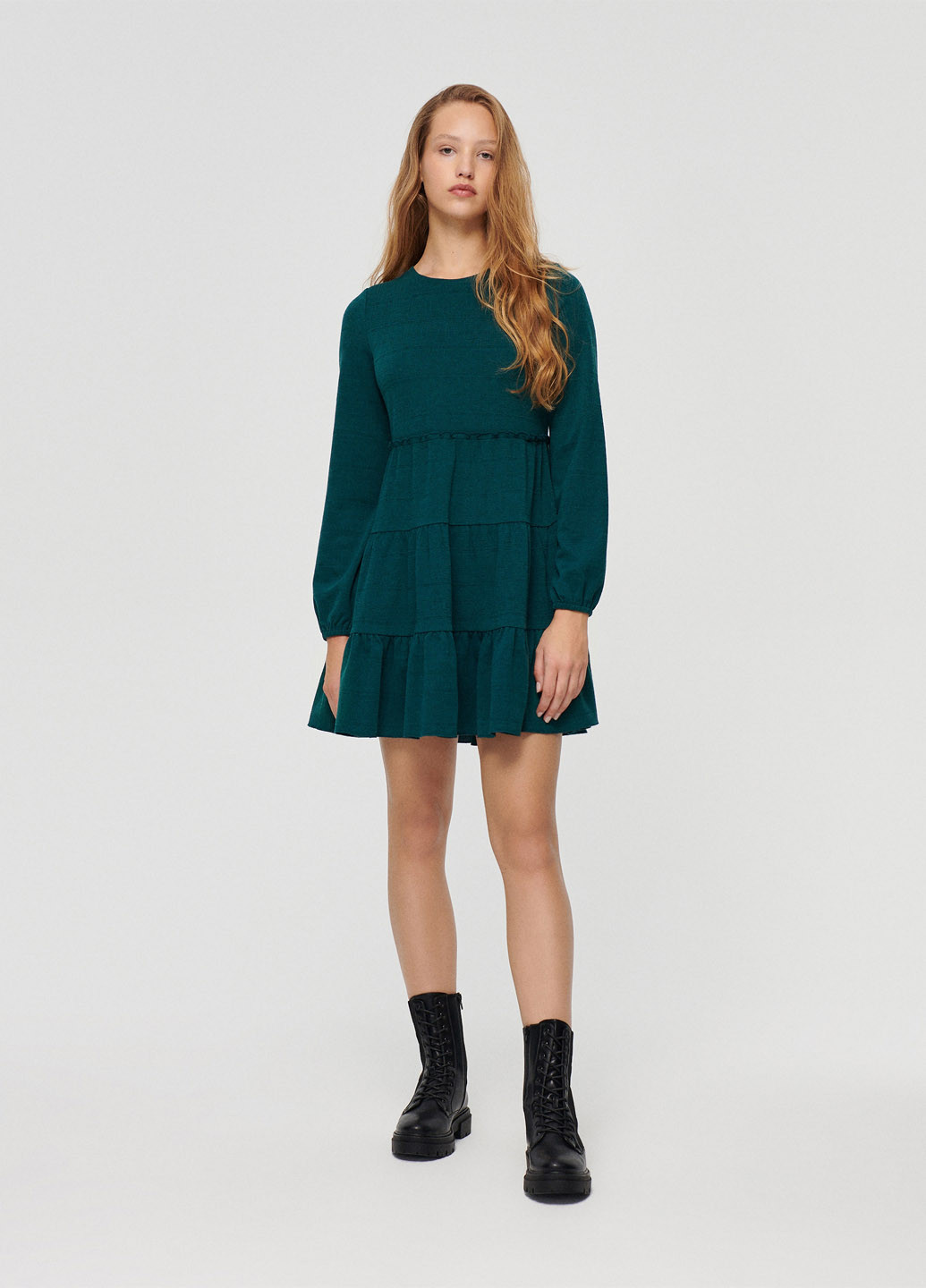 Морской волны кэжуал платье House однотонное