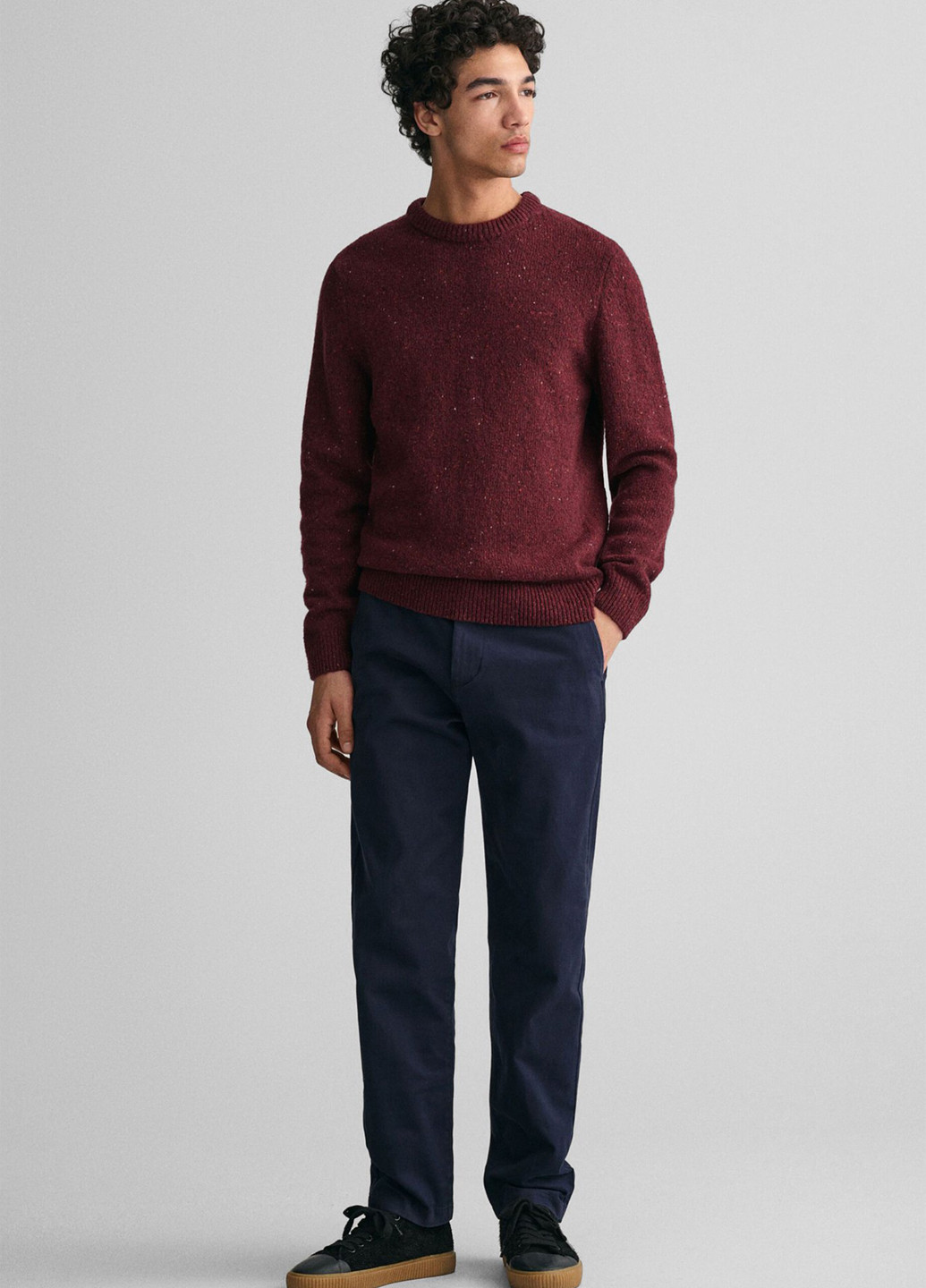 Темно-синие кэжуал демисезонные прямые брюки Gant