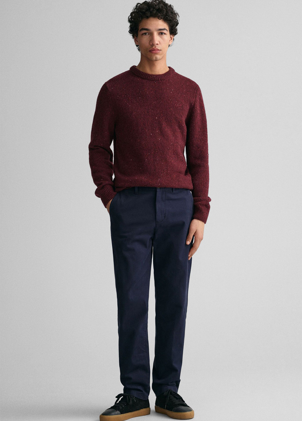 Темно-синие кэжуал демисезонные прямые брюки Gant