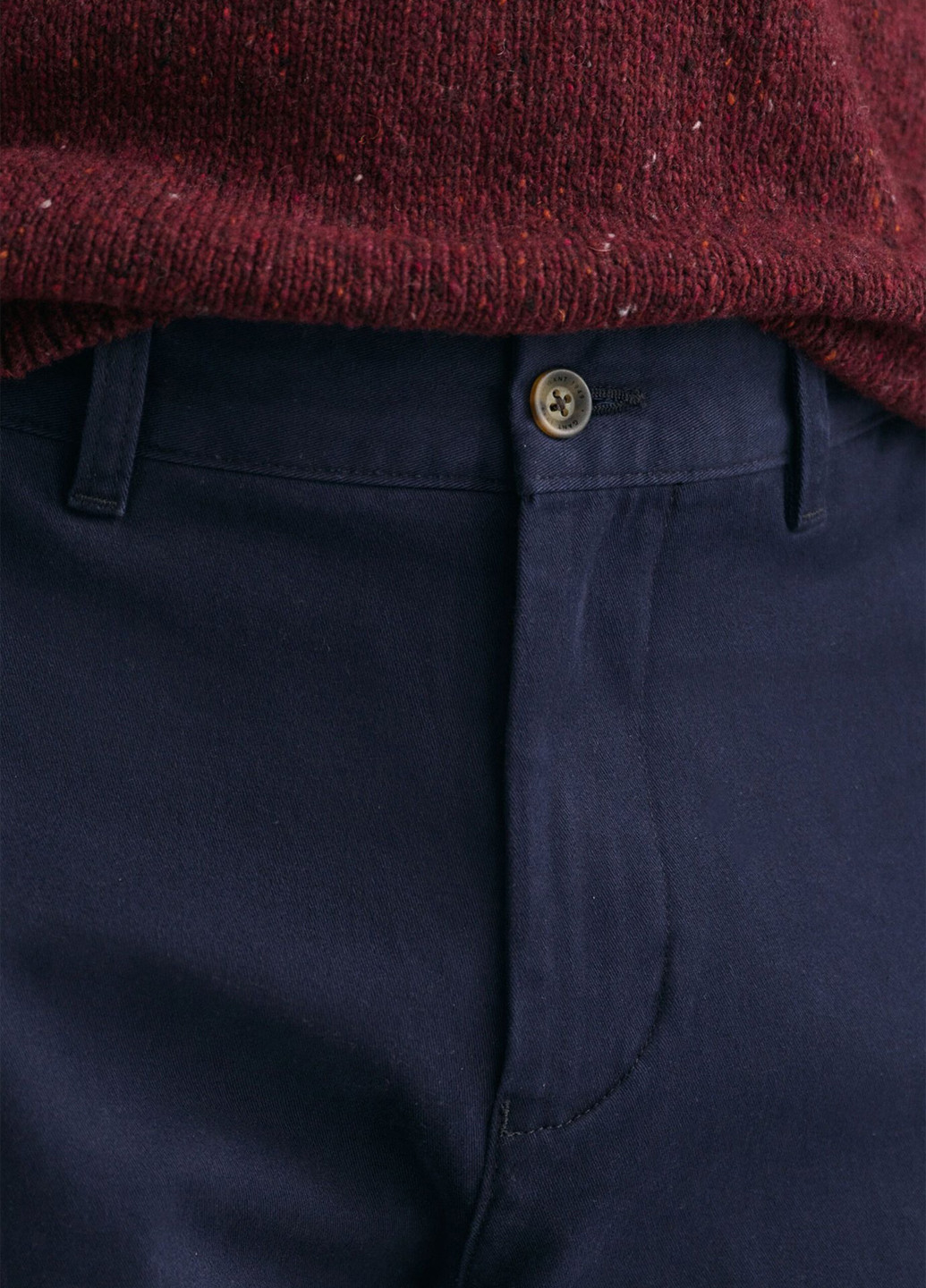 Темно-синие кэжуал демисезонные прямые брюки Gant