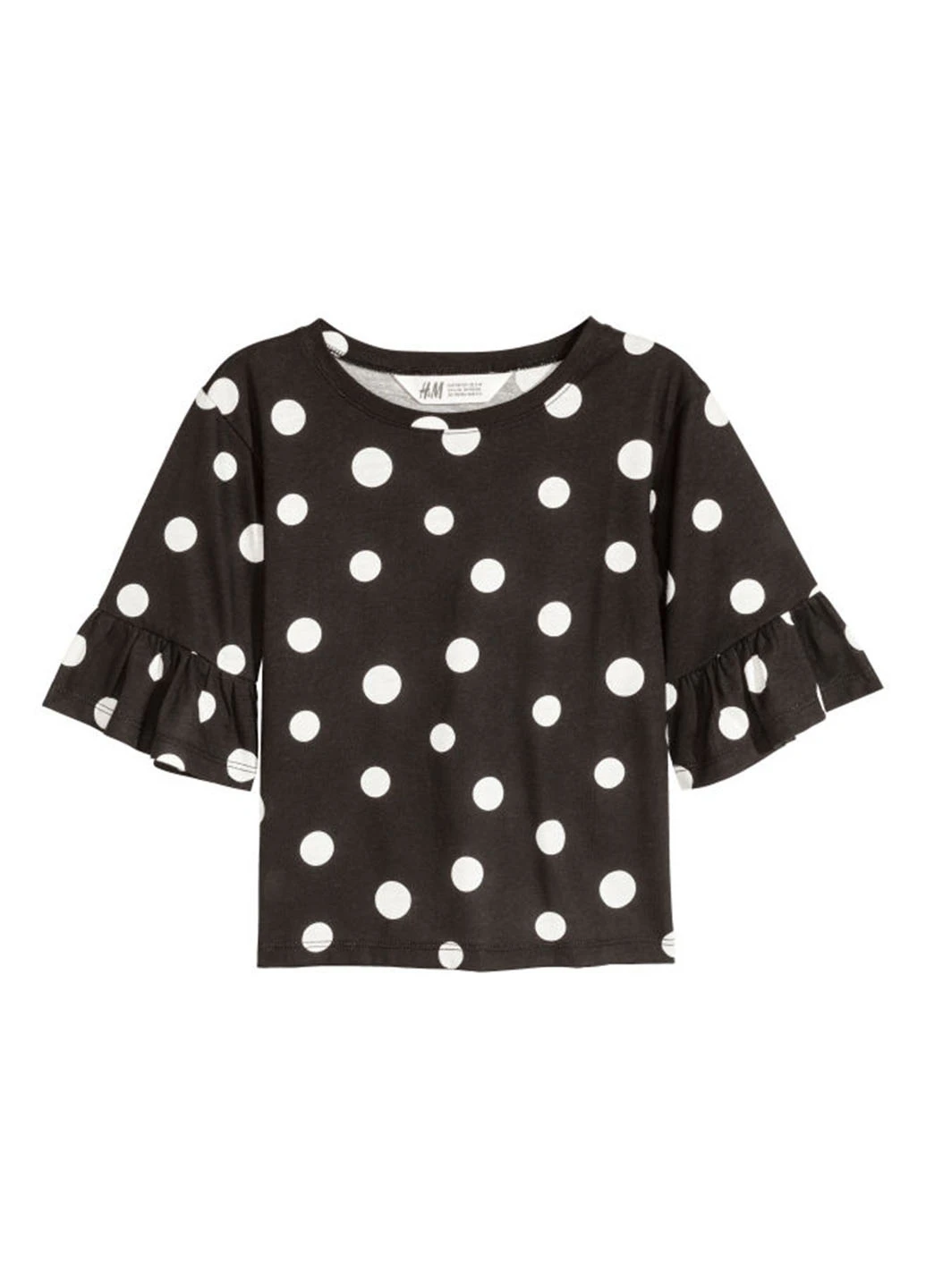 Черная летняя футболка H&M