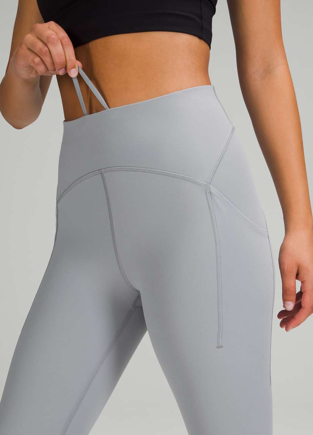 Серые демисезонные леггинсы Lululemon Athletica