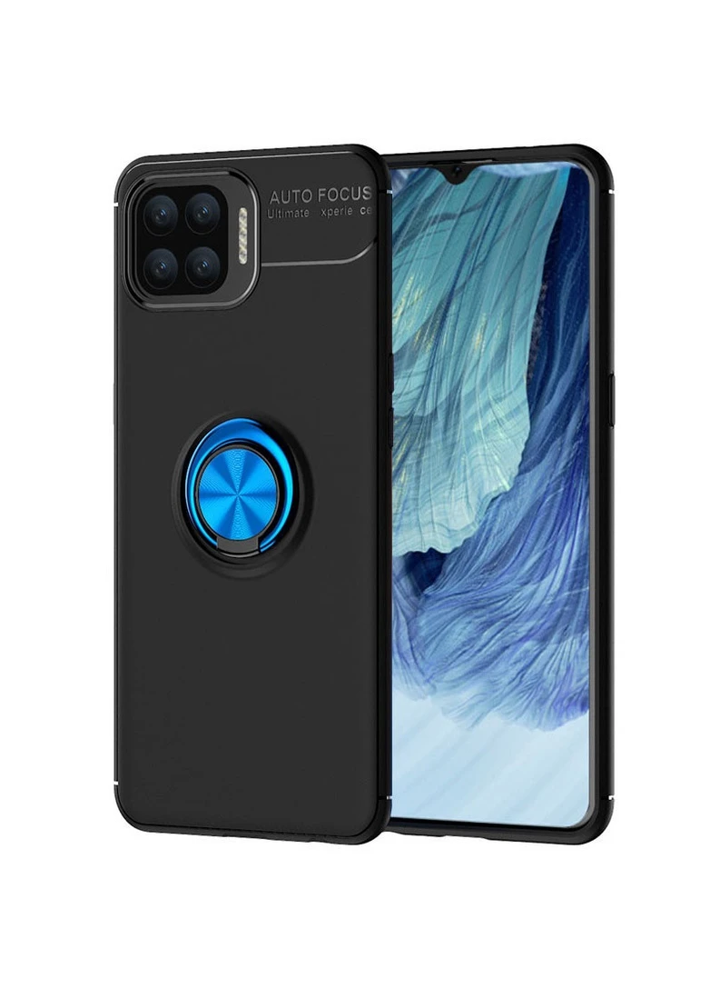 TPU чохол ColorRing під магнітний утримувач (opp) для Oppo A73 Чорний / Синій (is_00000040302_5) Deen (250499193)